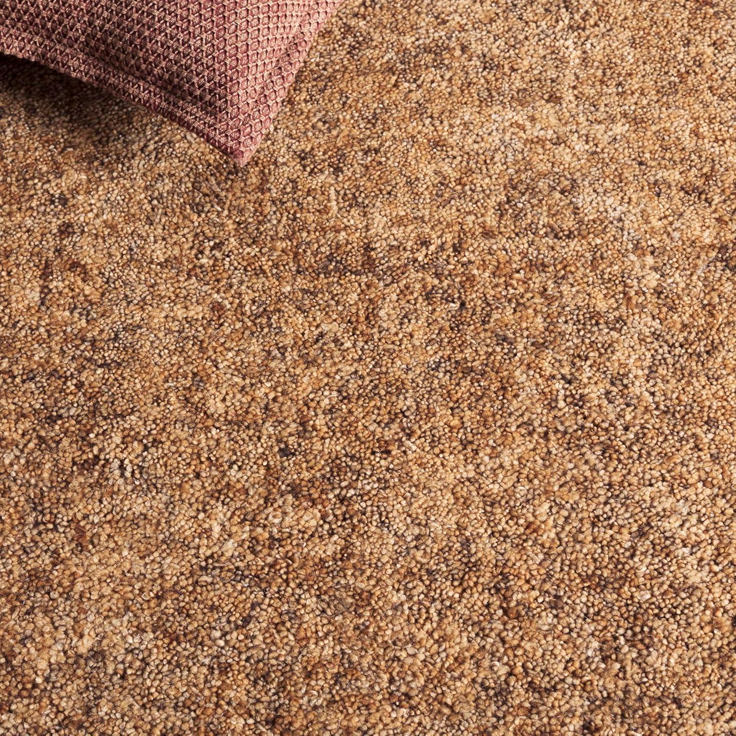 SAFAVIEH Gabbeh Verity Abstract Area Rug, Gold/Brown, 6' x 6' Square