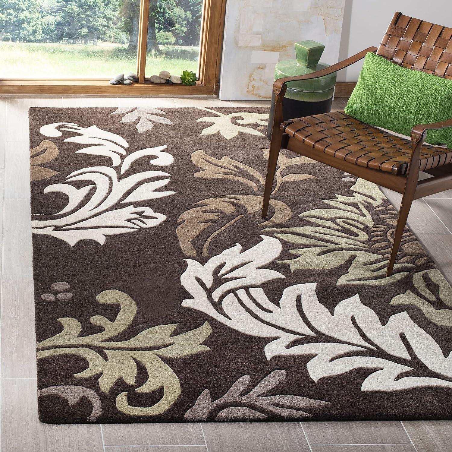 Soho SOH831 Hand Tufted Indoor Area Rug - Brown/Multi - 5'x8' - Safavieh