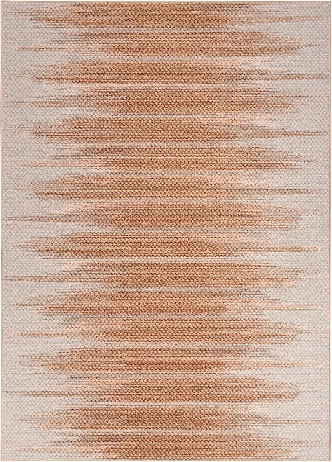 Brown and Beige Abstract Flatweave 5' x 7' Area Rug