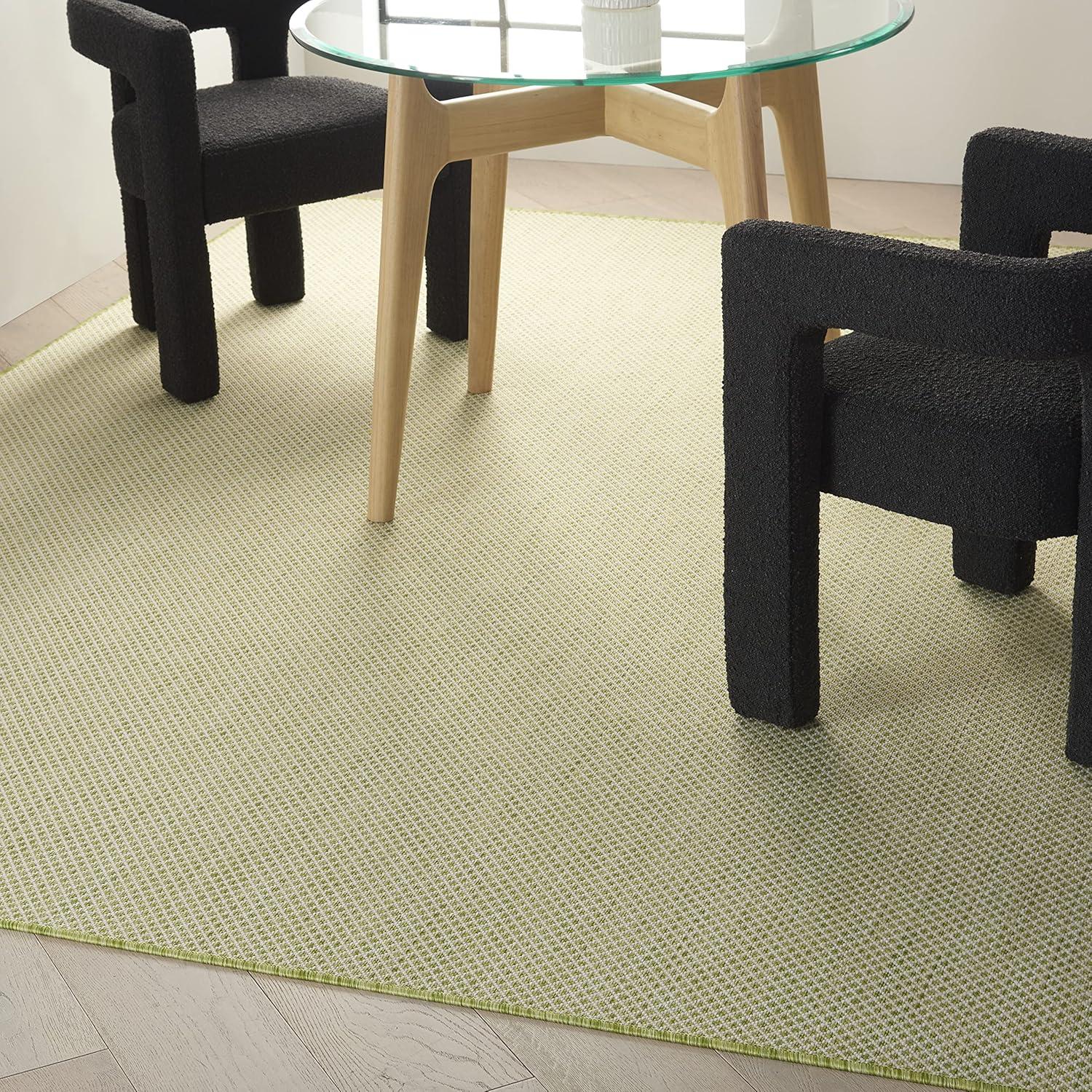 Nourison Courtyard COU01 Indoor/outdoor Area Rug - Ivory Green 8' x 10'