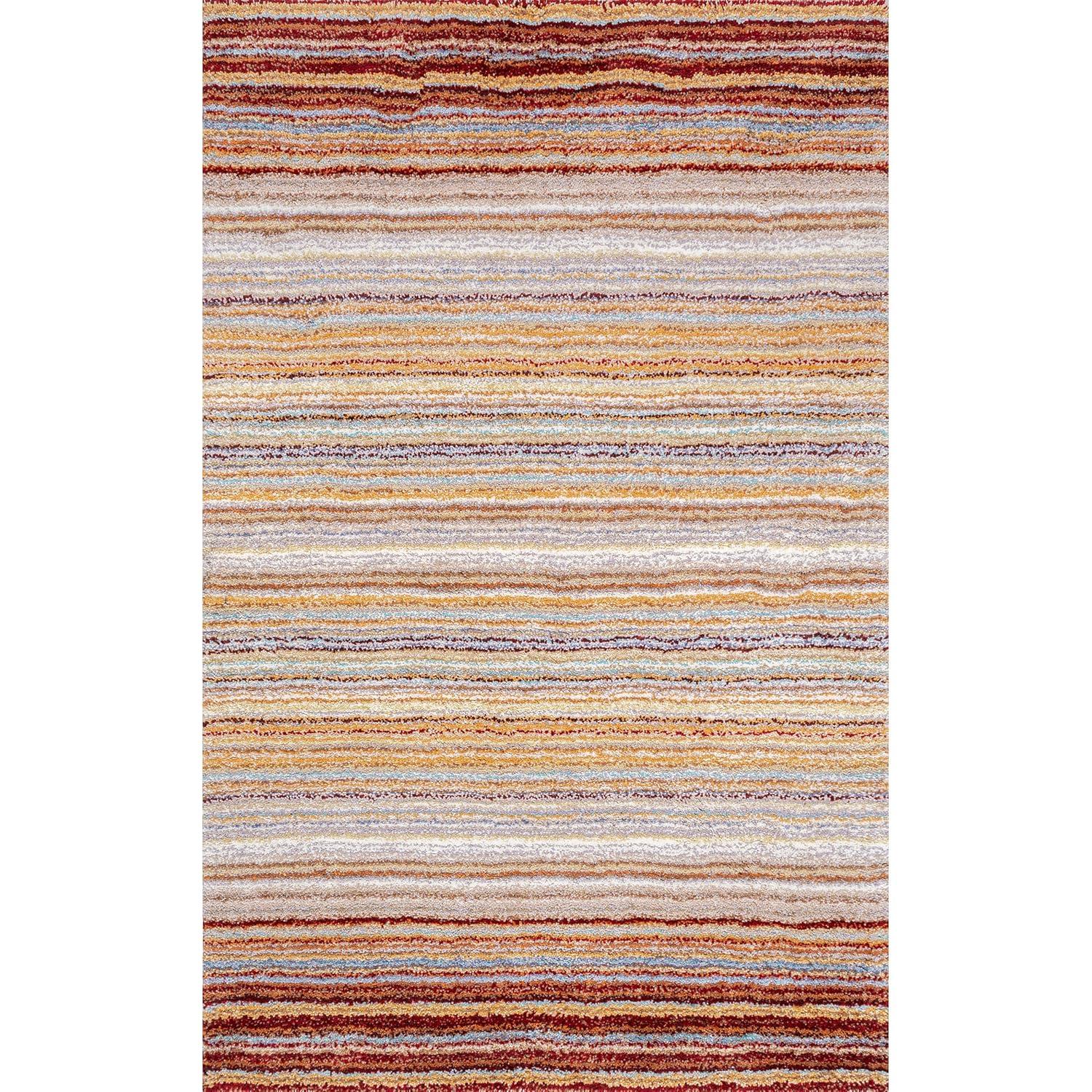 Drey Ombre Shag Red Multi 9 ft. x 12 ft. Area Rug