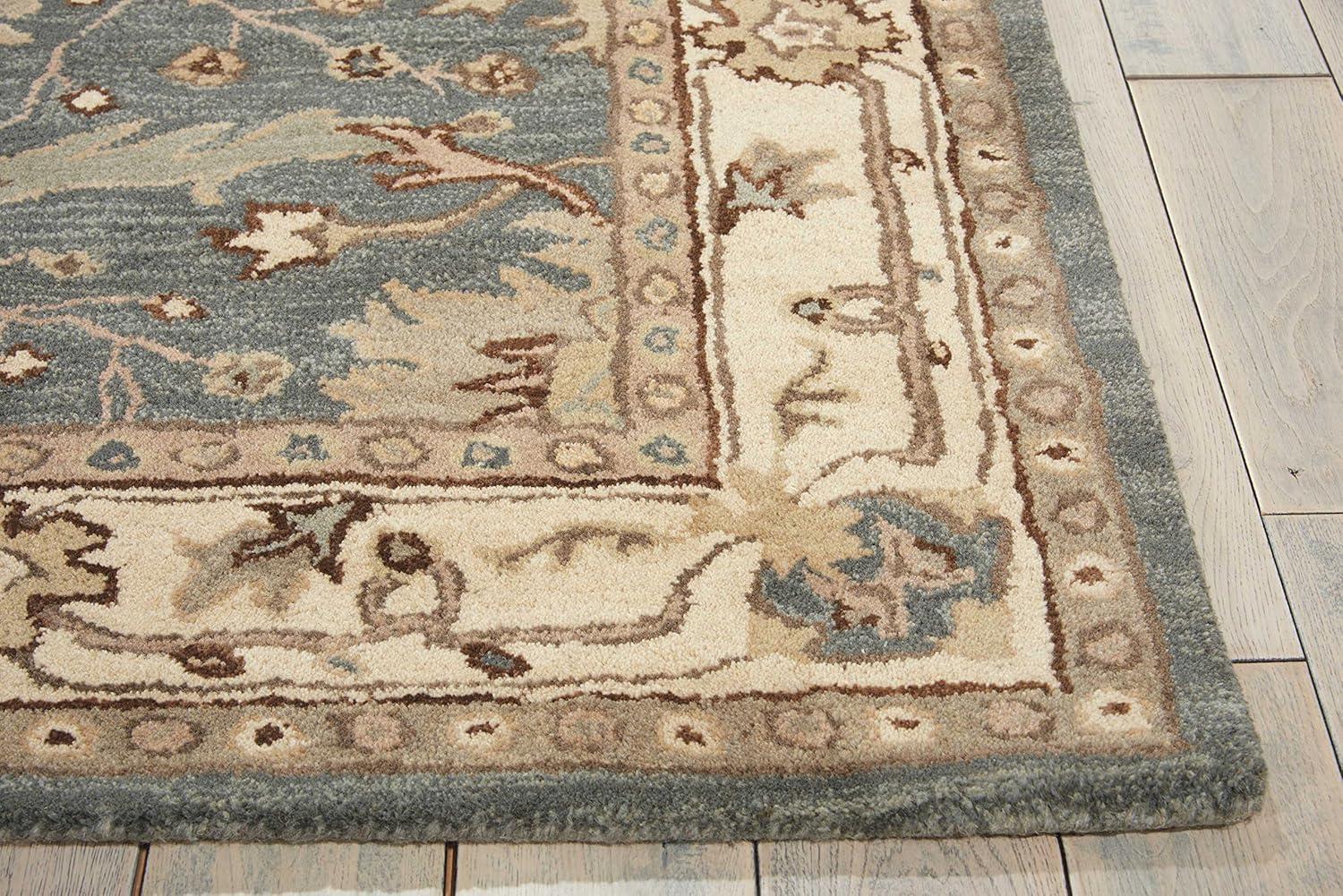 Dreamy Blue Handmade Wool 5' x 8' Tufted Area Rug