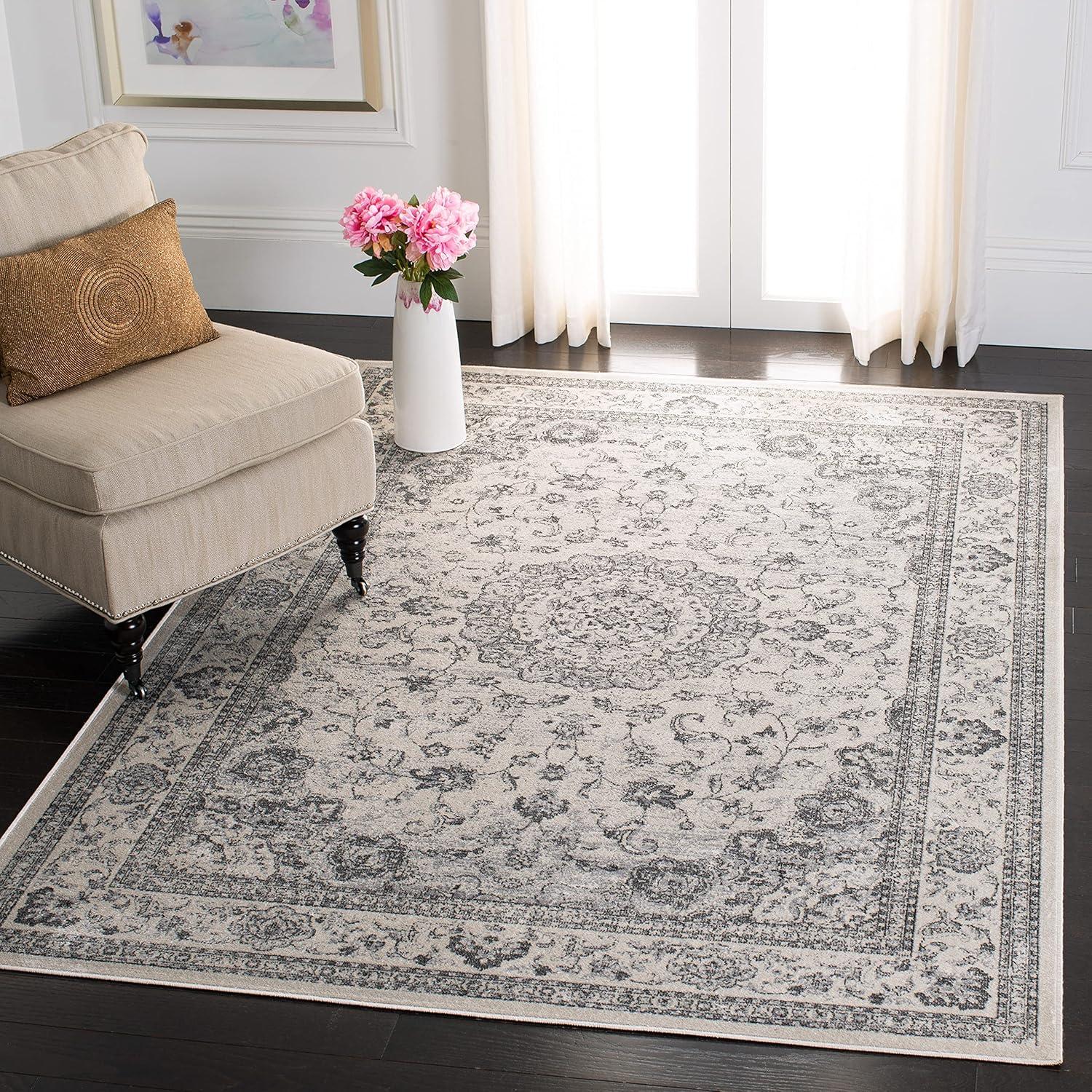 Atlas ATL960 Power Loomed Area Rug - Ivory/Beige - 5'3" X 7'7" - Safavieh.