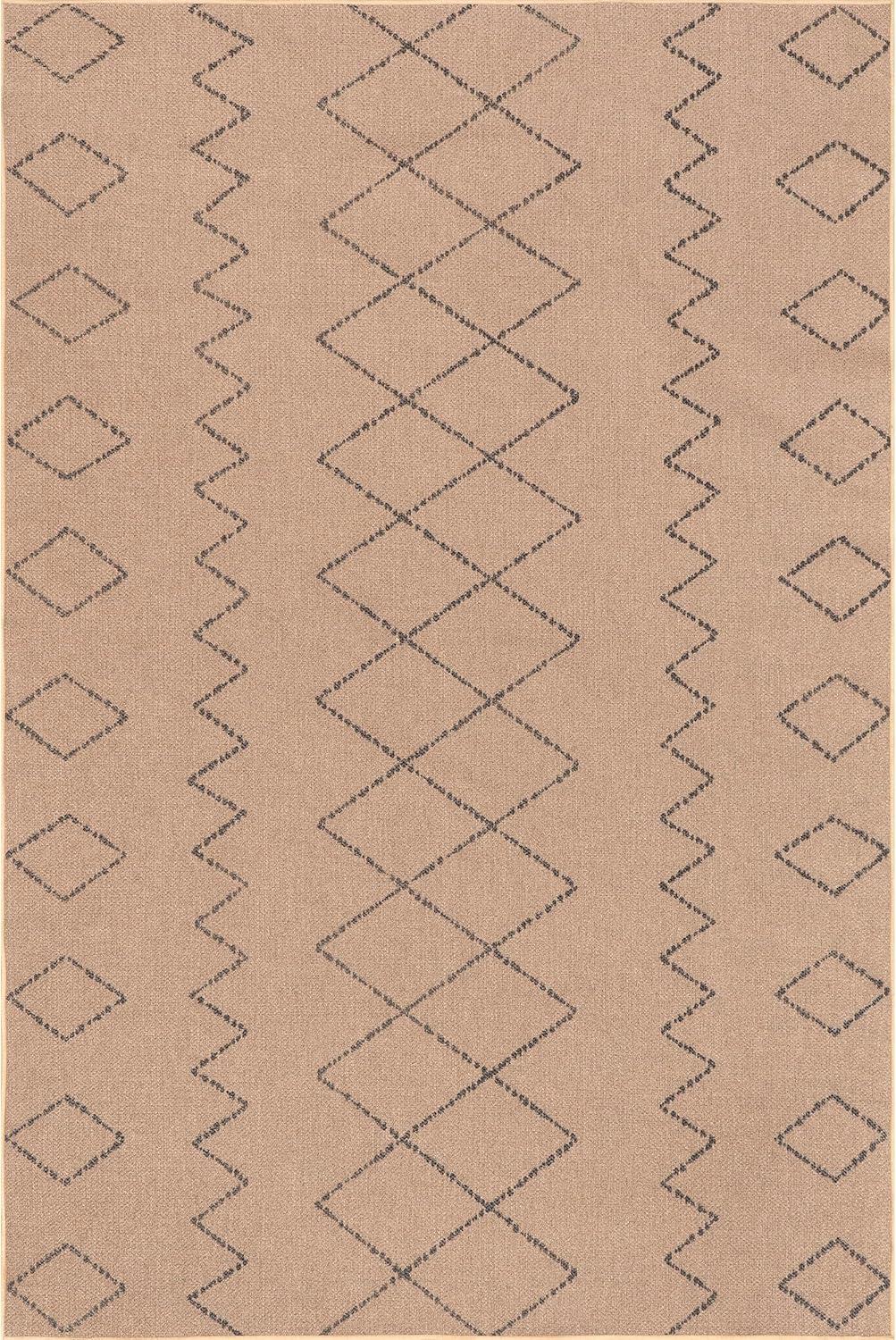 Nuloom Geometric Easy-Jute Machine Washable Indoor Area Rug