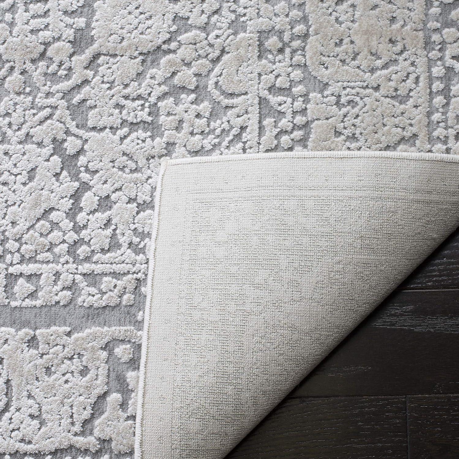 Reflection RFT663 Power Loomed Indoor Area Rug - 6'x9' - Light Grey/Cream - Safavieh