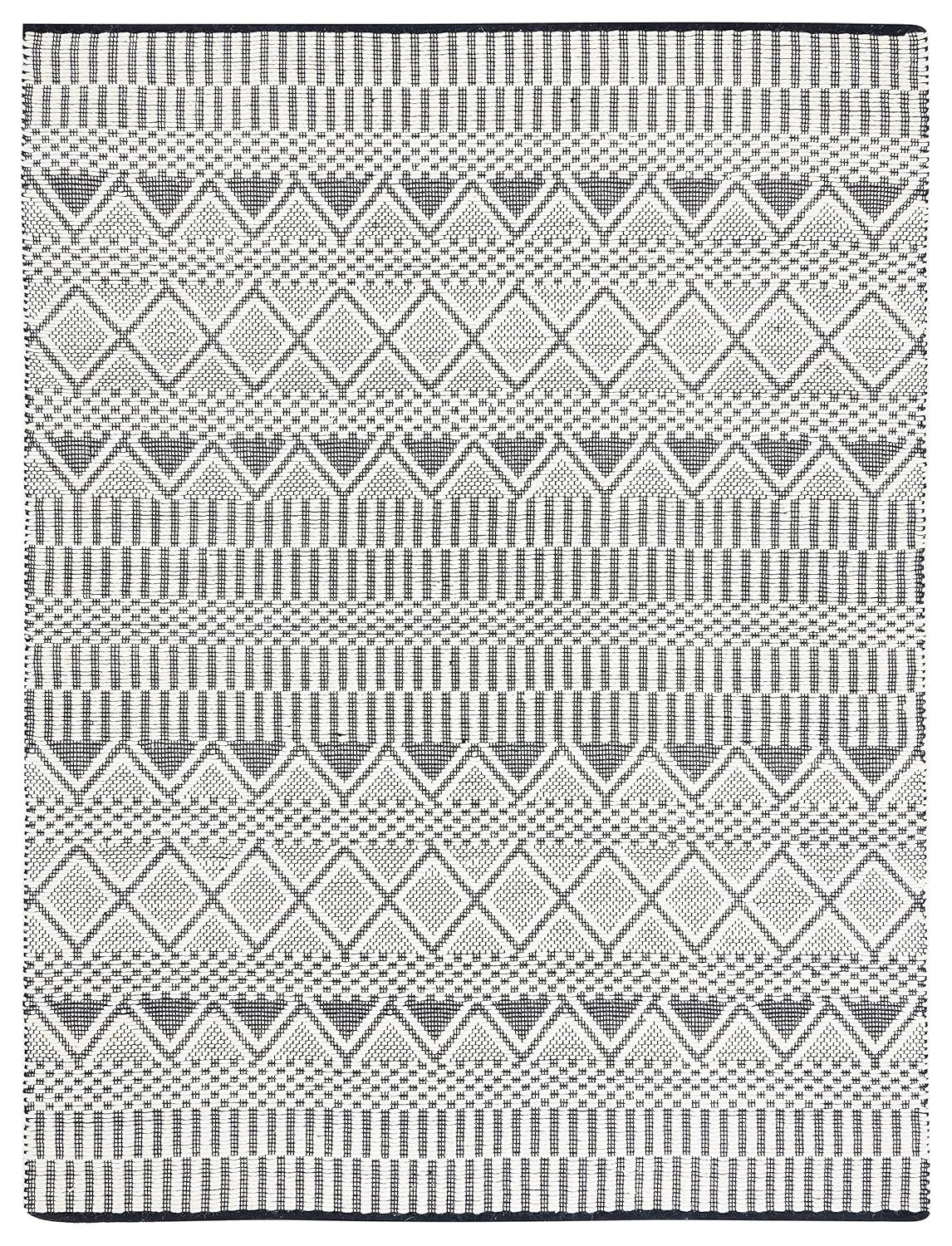 Natura NAT853 Hand Woven Area Rug - Ivory/Black - 8'x10' - Safavieh.