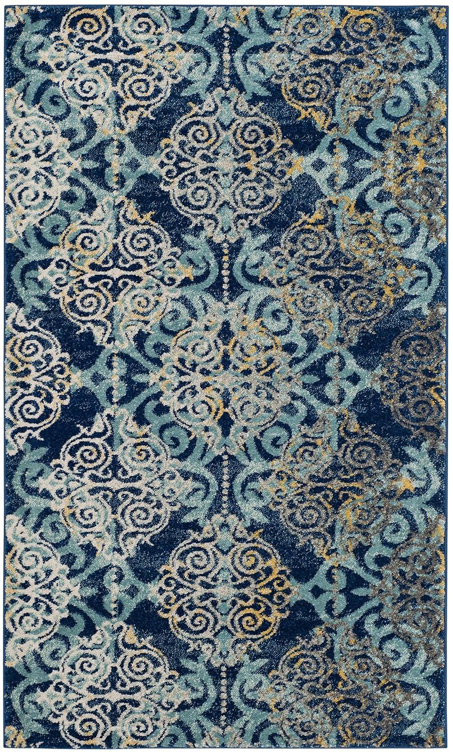 Evoke EVK230 Power Loomed Indoor Accent Rug - Royal/Light Blue - 3'x5' - Safavieh