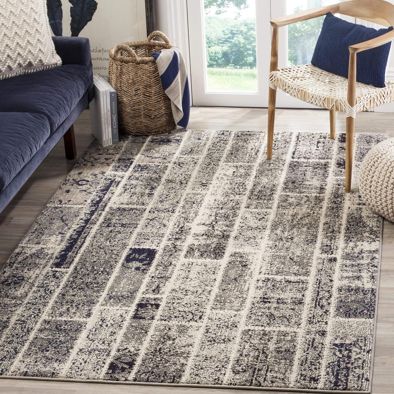 SAFAVIEH Monaco Gerard Geometric Area Rug, Grey/Multi, 9' x 12'