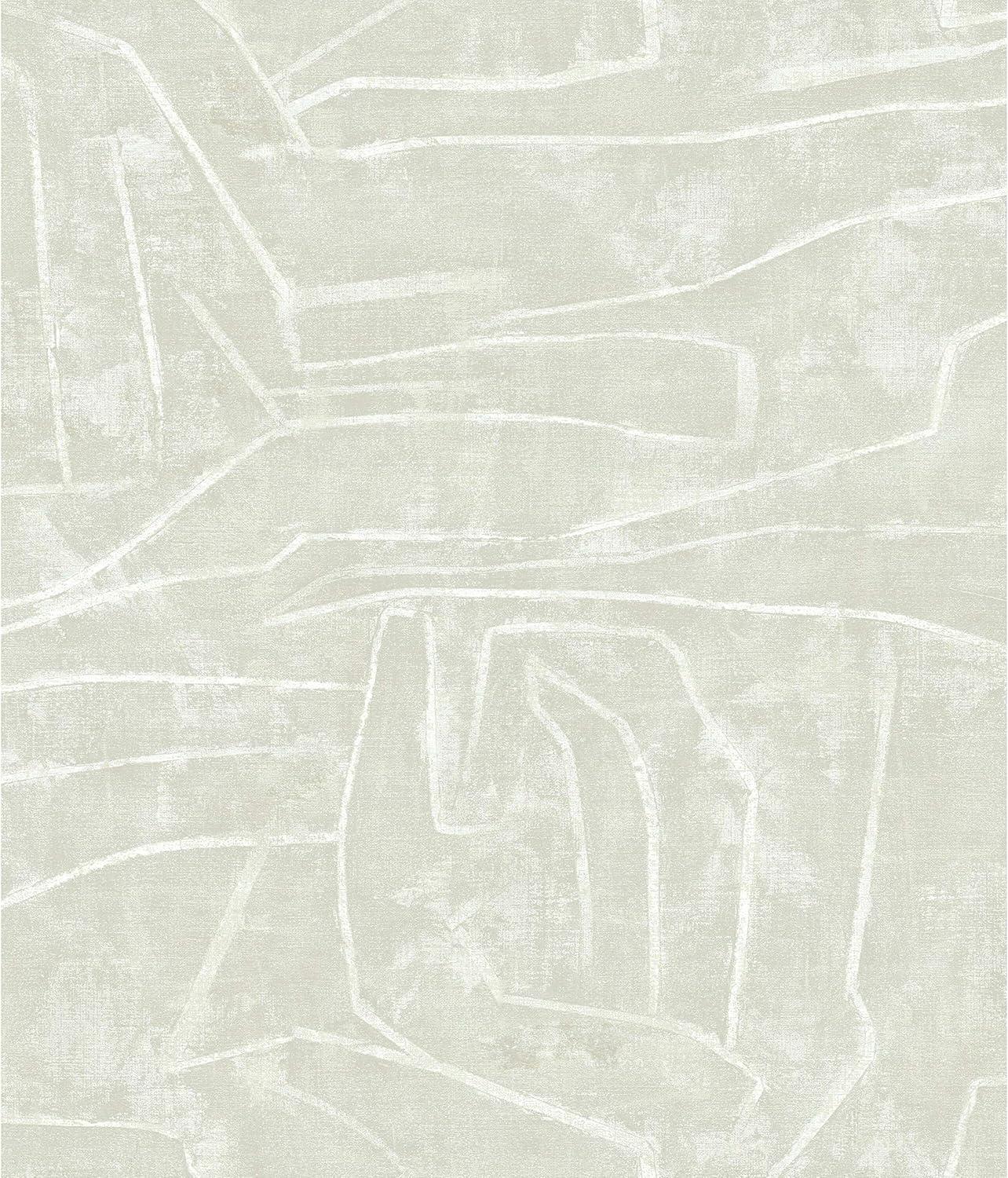 Beige Abstract Vinyl Peel and Stick Wallpaper Roll