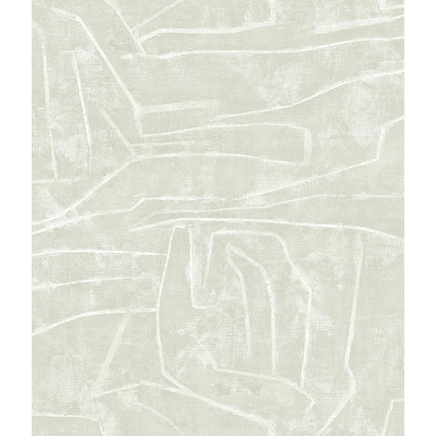 Beige Abstract Vinyl Peel and Stick Wallpaper Roll