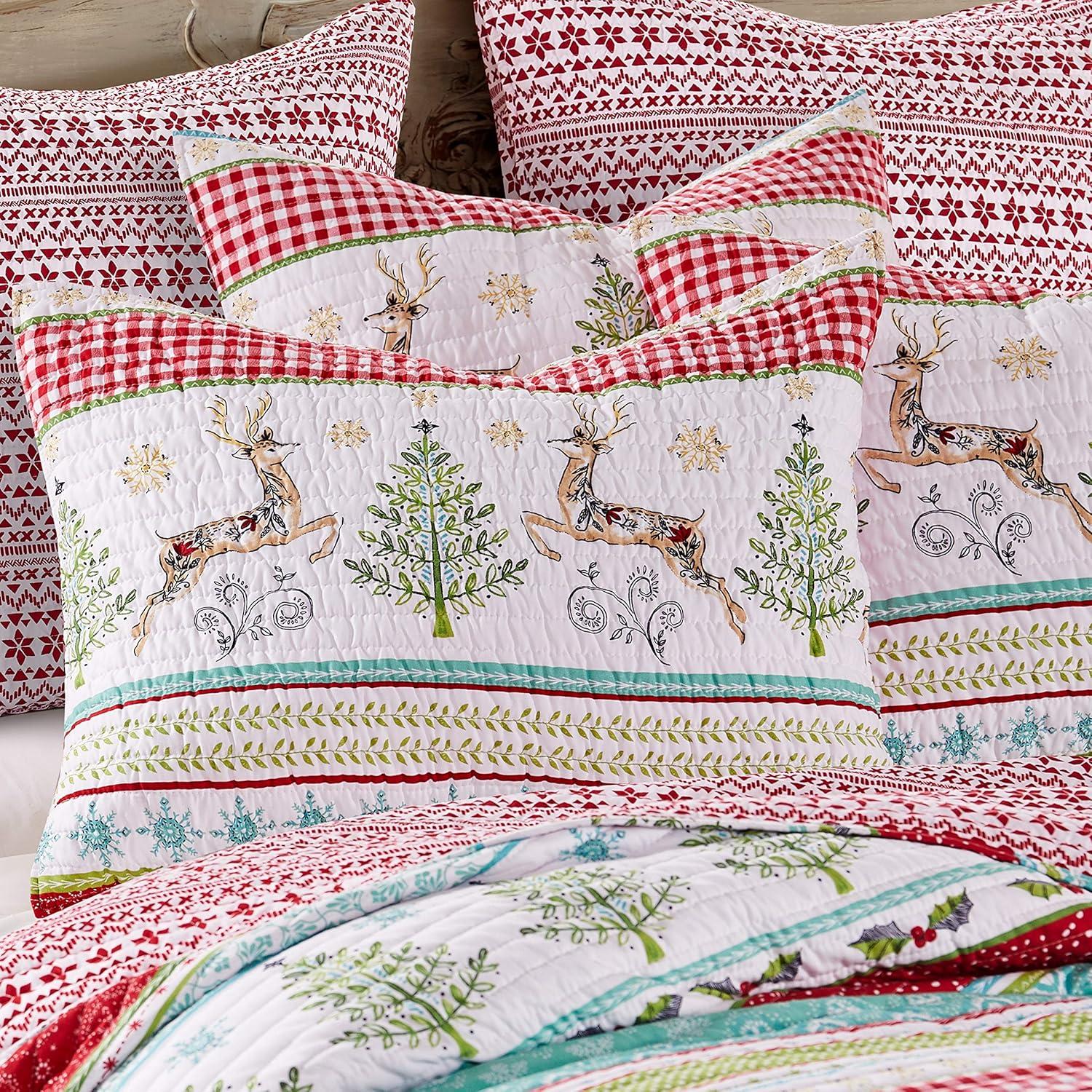 Levtex Home Merry & Bright Comet and Cupid Collection Microfiber Quilt, Twin