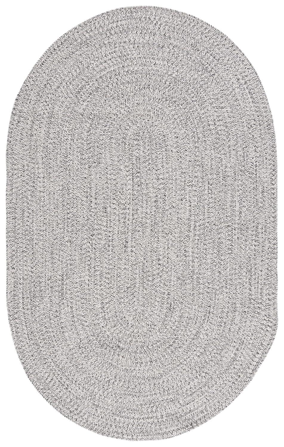 Braided BRA201 Hand Woven Indoor Machine Washable Area Rug - Grey/Ivory - 4'x6' Oval - Safavieh