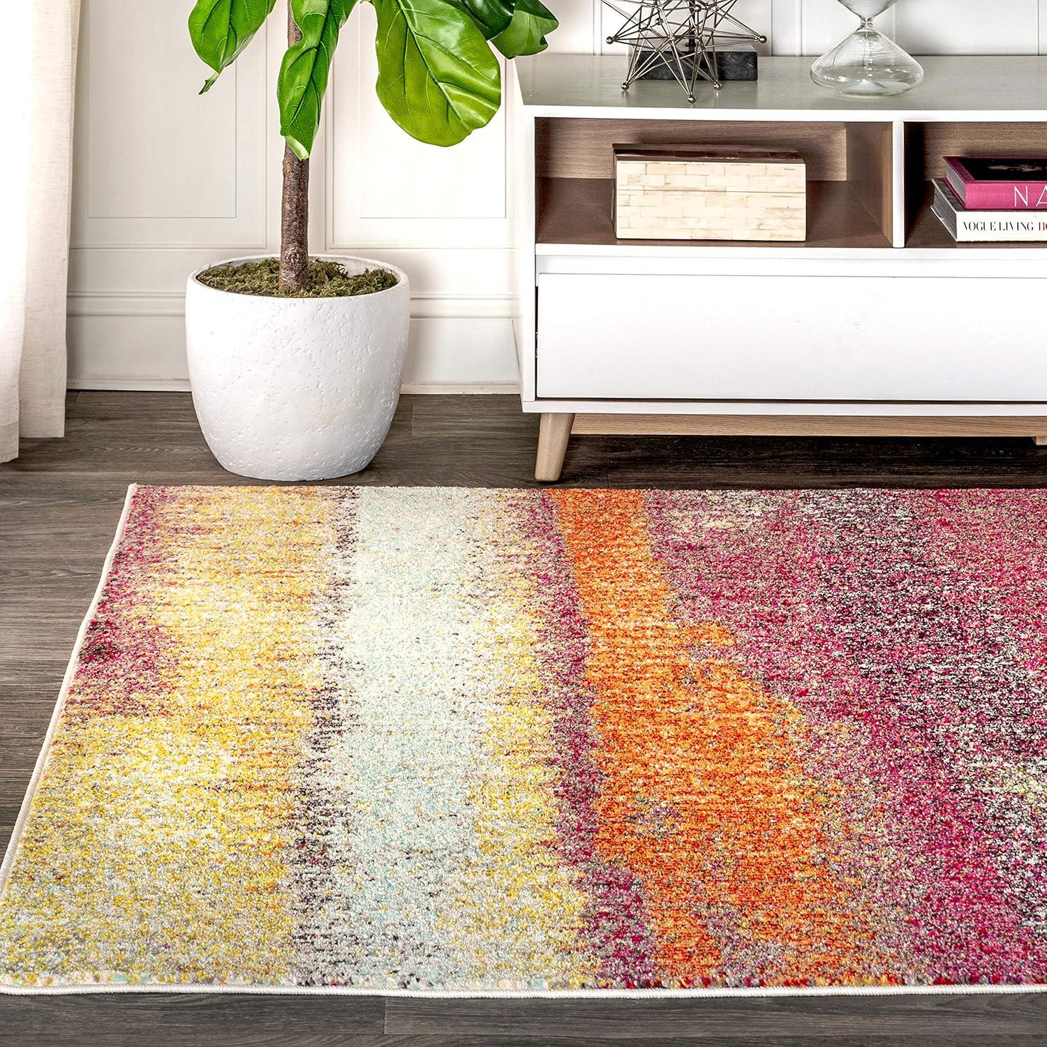 Contemporary POP Modern Abstract Vintage Area Rug - JONATHAN Y