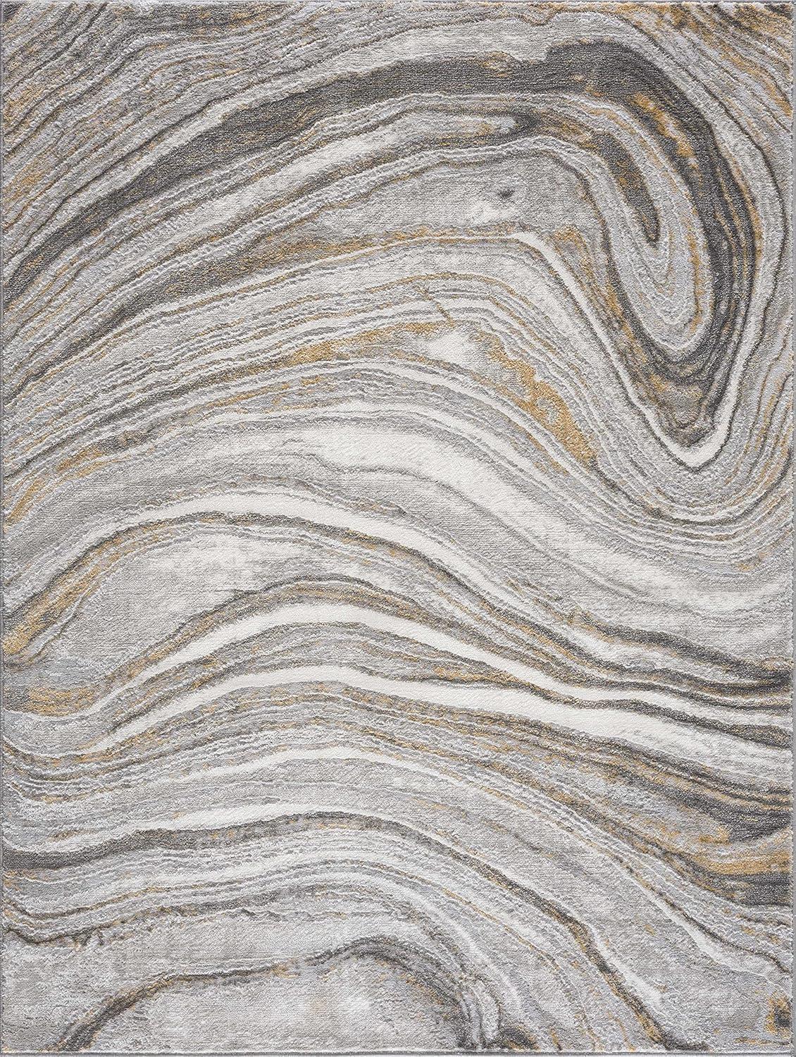 Hauteloom Live Marble Dark Gray Area Rug