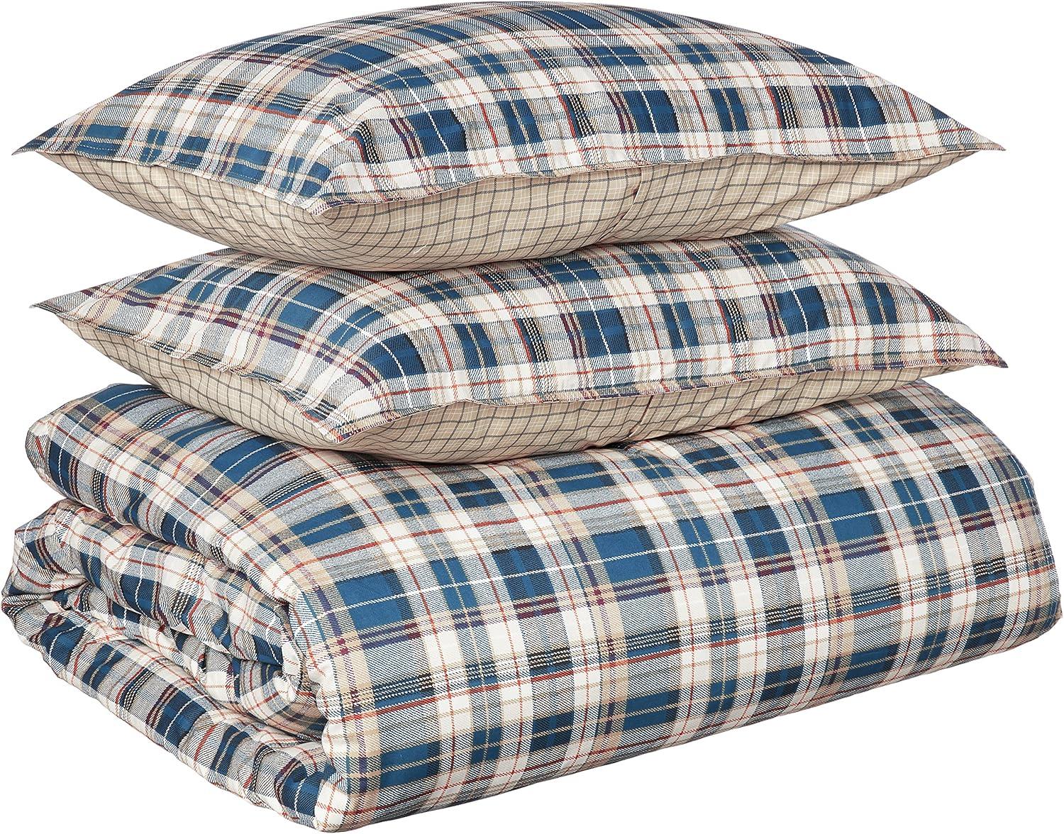 Eddie Bauer Port Gamble Indigo Cotton Duvet Cover Set
