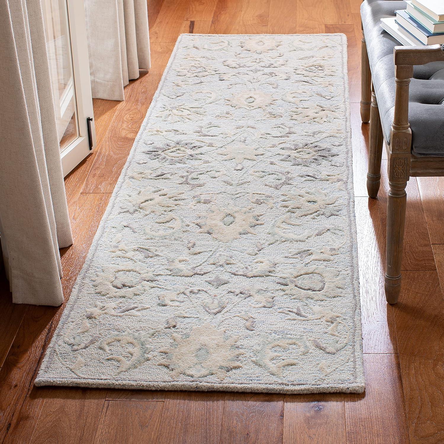 Glamour GLM624 Hand Tufted Indoor Runner - Light Blue/Ivory - 2'3"x8' - Safavieh