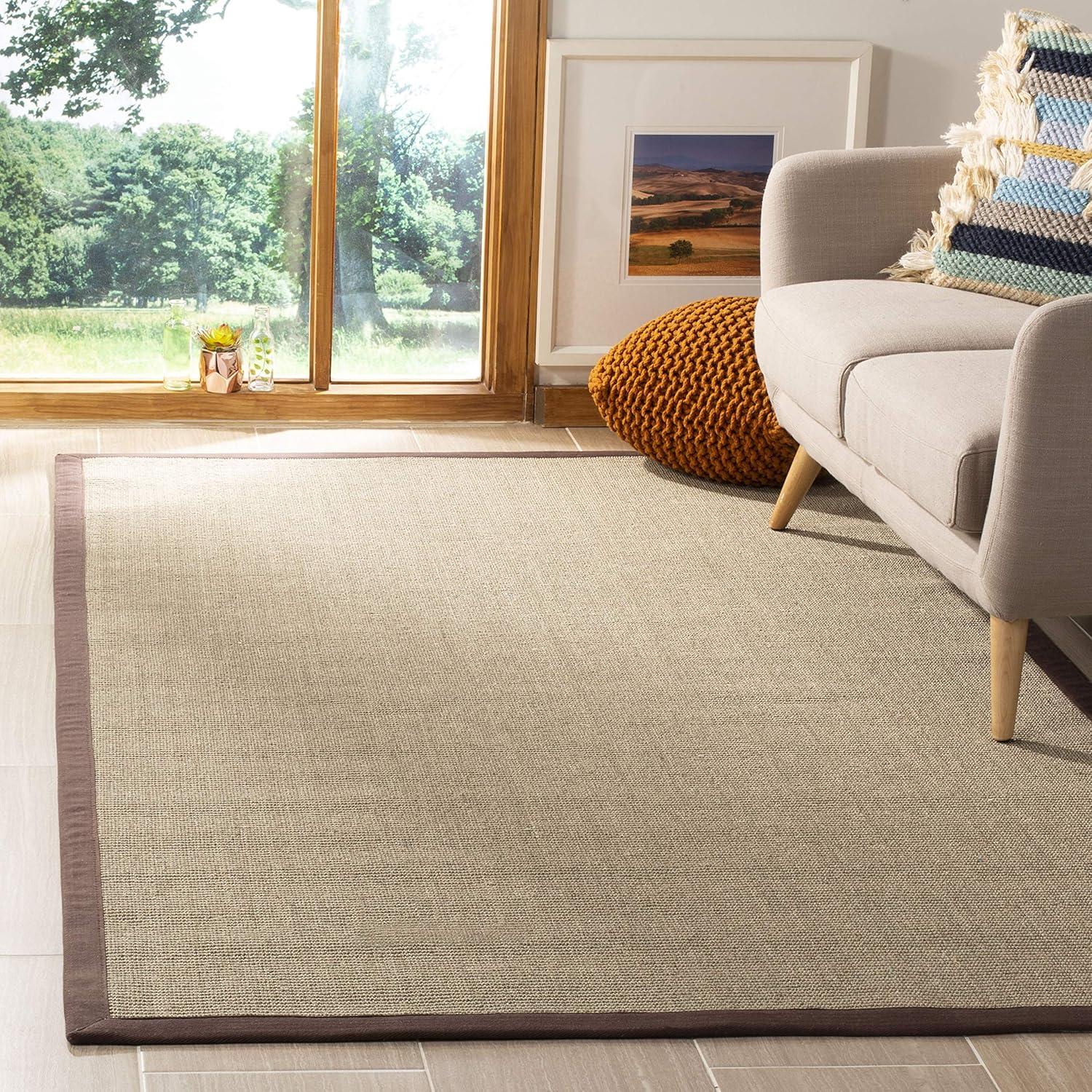 Natural Fiber NF131 Power Loomed Indoor Area Rug - Sage/Brown - 5'x8' - Safavieh