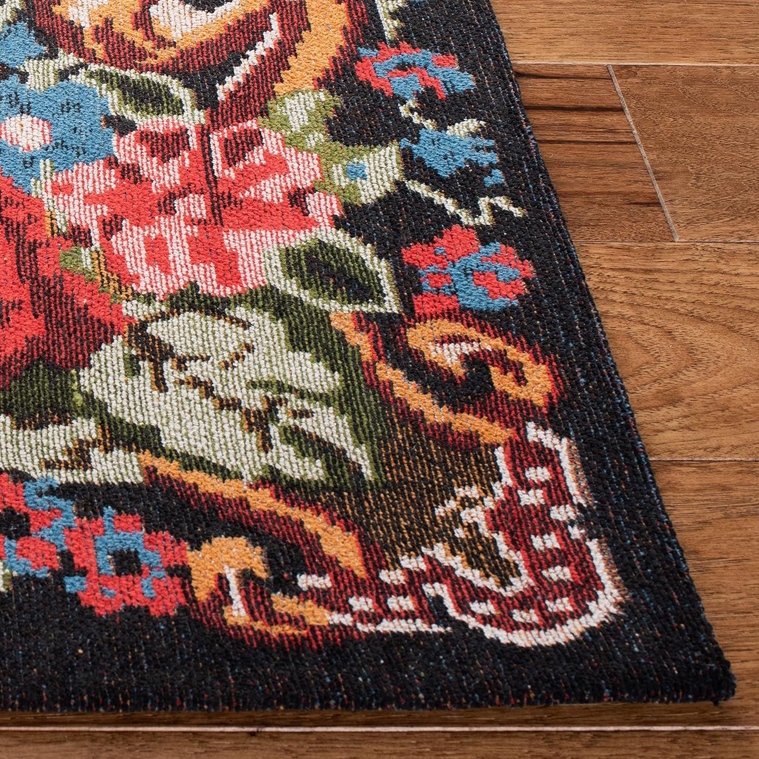 Classic Vintage CLV301 Power Loomed Runner Rug - Black/Multi - 2'3"x12' - Safavieh.