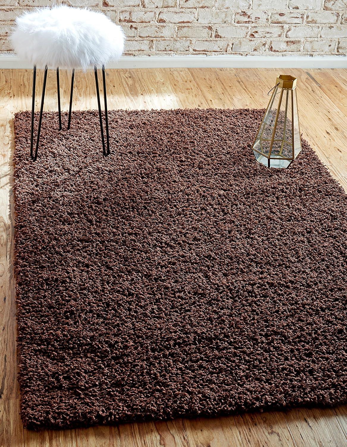 Unique Loom Solid Shag Solid Indoor Woven Area Rug