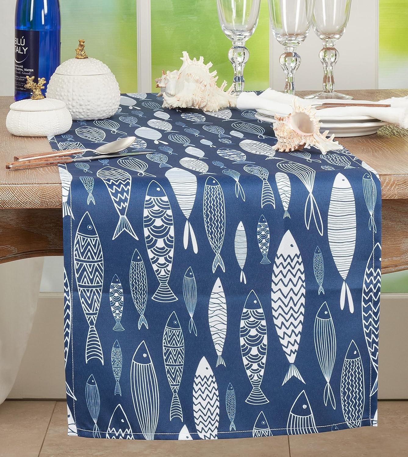 Saro Lifestyle Fish Design Long Table Runner