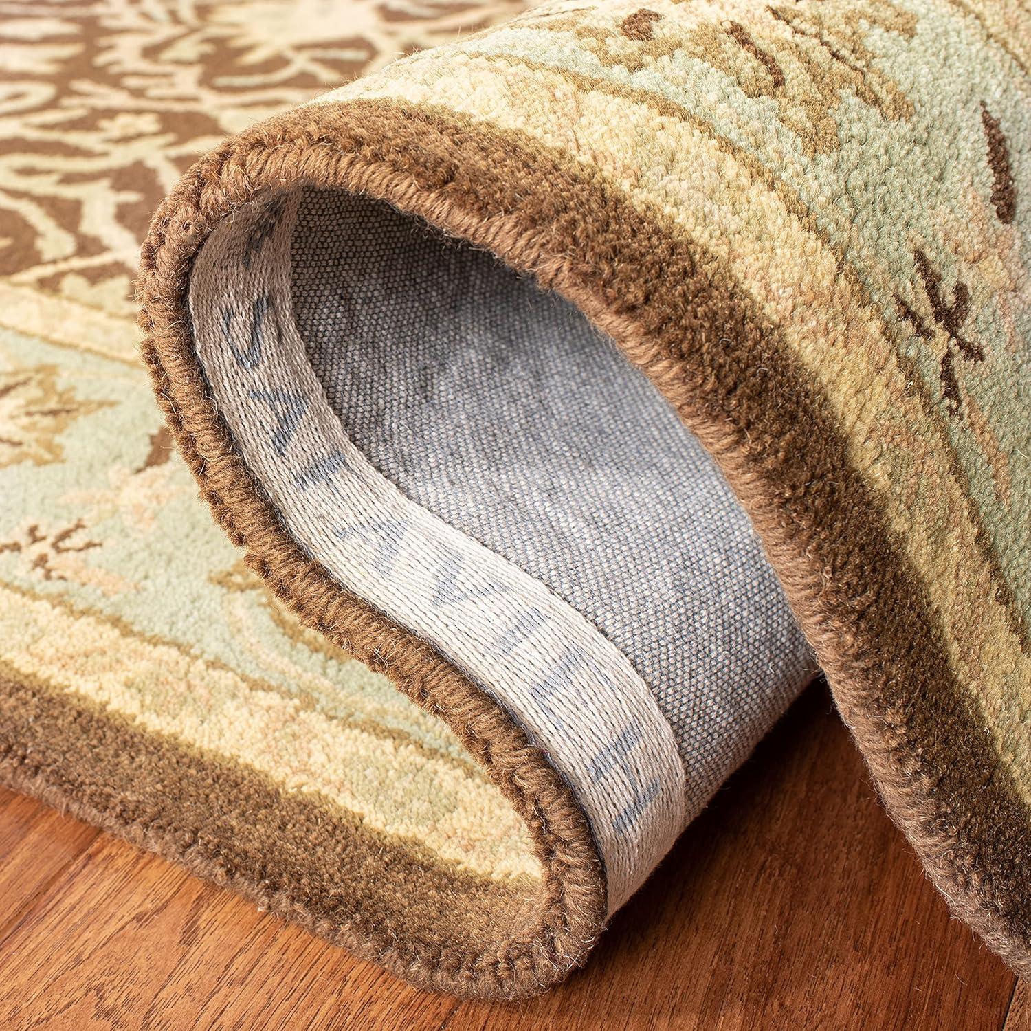 Antiquity AT14 Hand Tufted Indoor Area Rug - Brown/Green - 3'6" Round - Safavieh