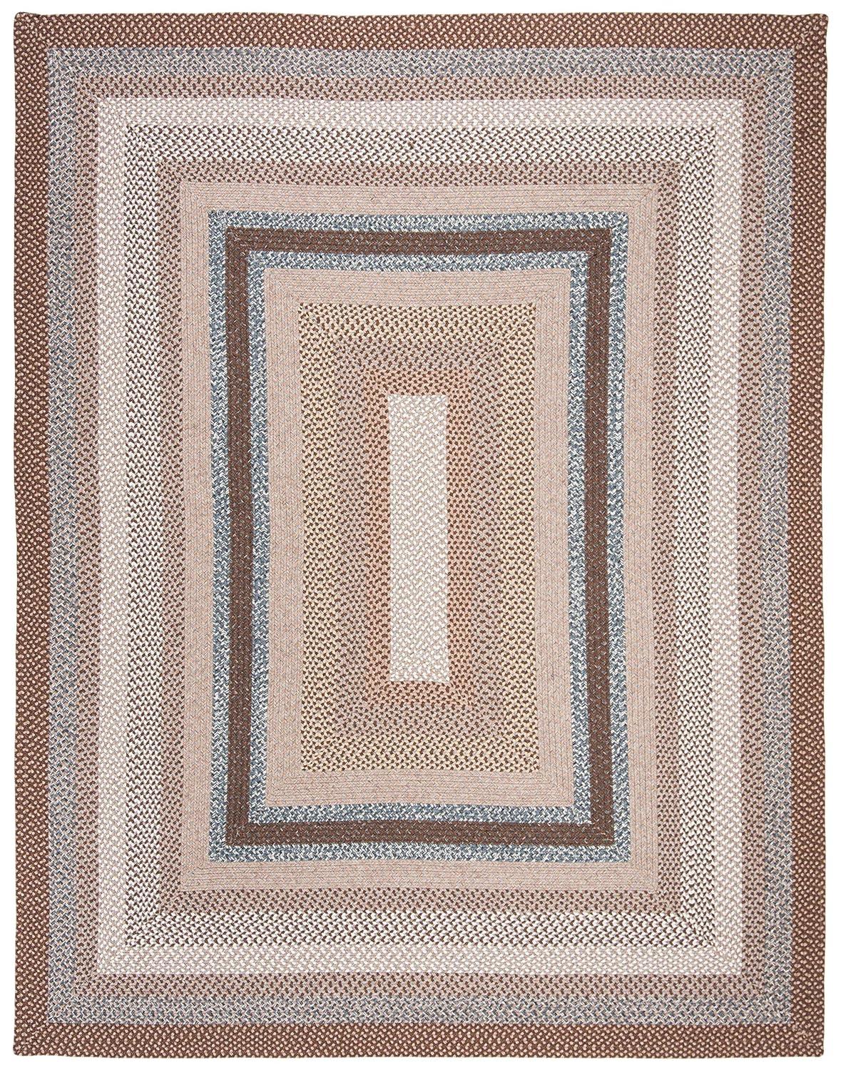 Braided BRD313 Hand Woven Area Rug - Brown/Multi - 10'x14' - Safavieh.