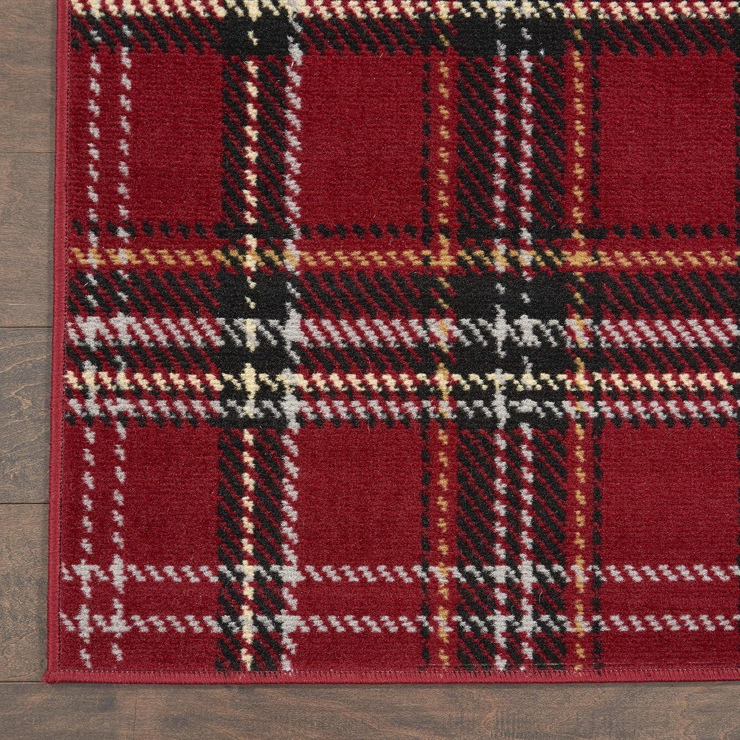 Nourison Grafix Contemporary Plaid Area Rug