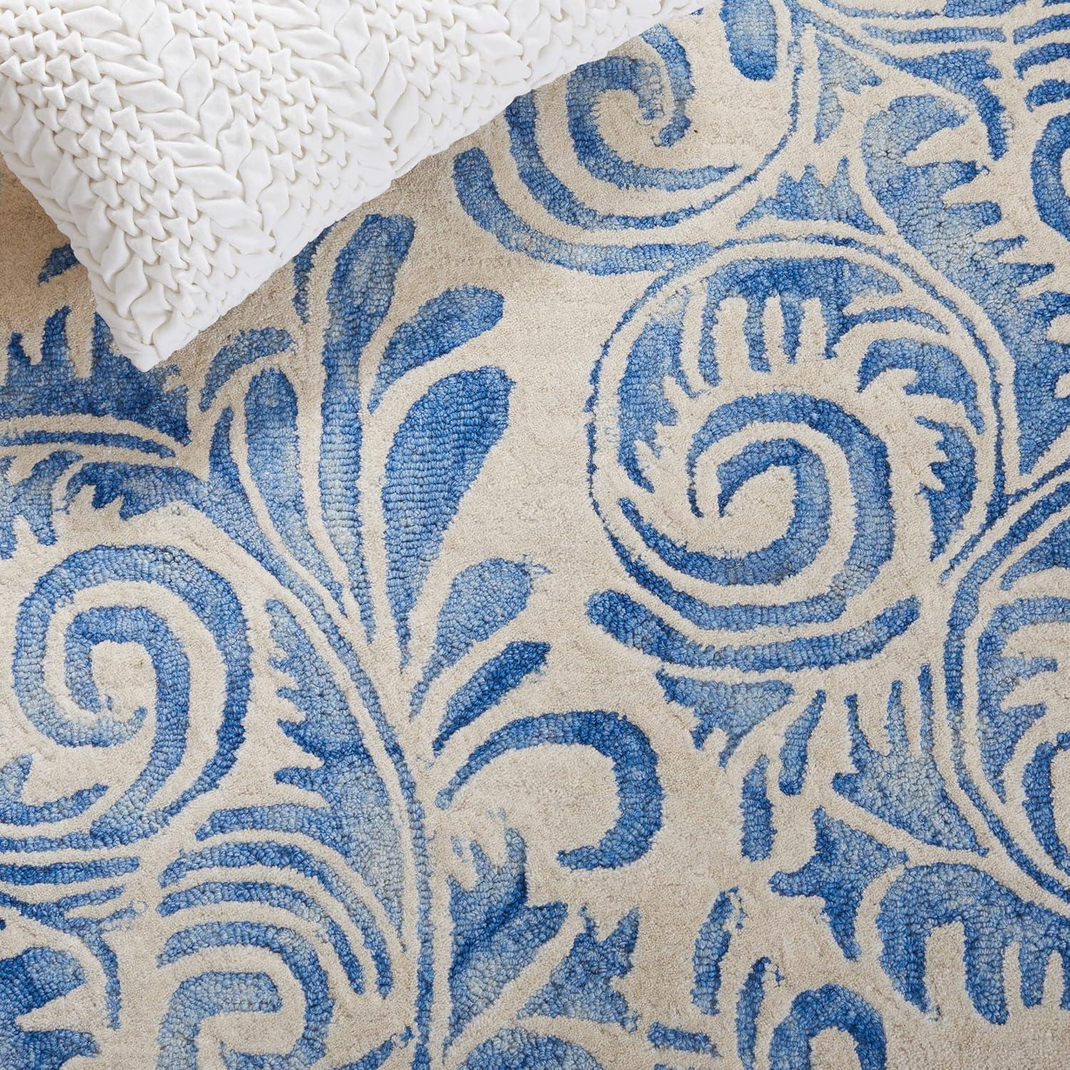 Dip Dye DDY212 Hand Tufted Area Rug - Blue/Ivory - 8'x10' - Safavieh.