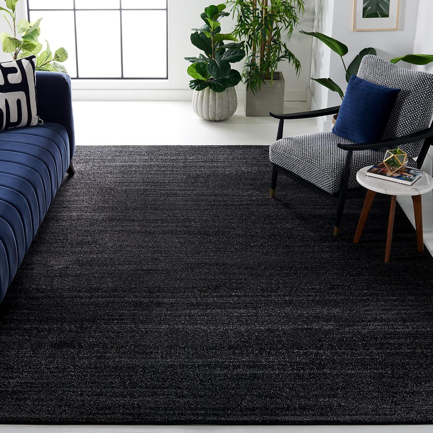 SAFAVIEH Adirondack Boban Abstract Area Rug, Black/Grey, 4' x 4' Square
