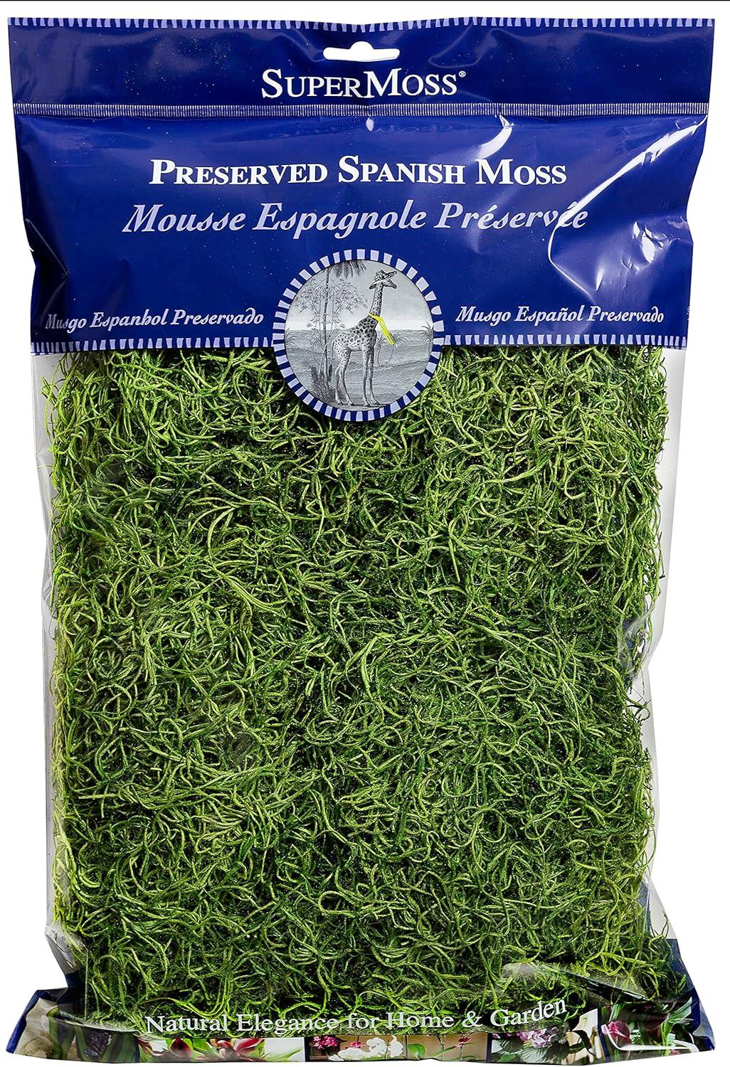 SuperMoss Preserved Spanish Moss for Home and Garden Decor