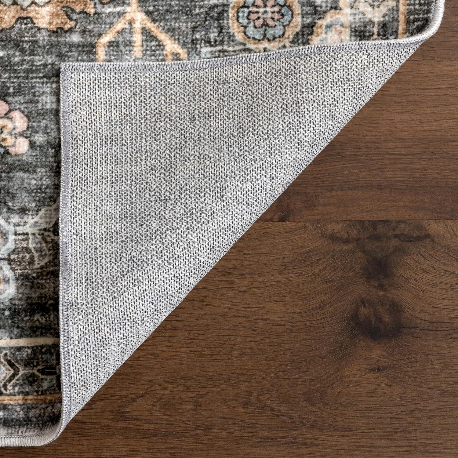 Nuloom Benica Multi Medallion Machine Washable Indoor Area Rug, 8' x 10', Greys