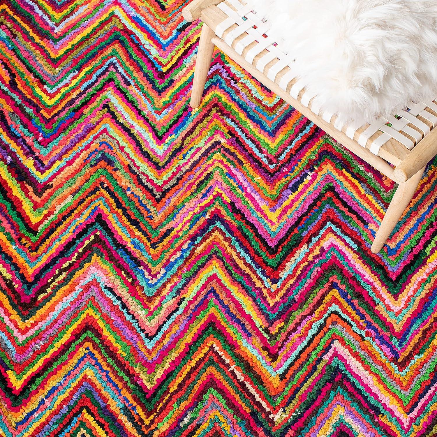 Nantucket NAN141 Hand Tufted Indoor Area Rug - Pink/Multi - 6'x6' - Safavieh.