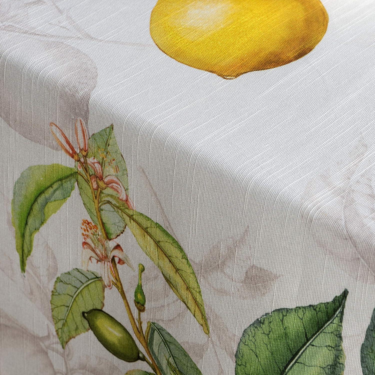 Limoncello Yellow and Green Cotton Rectangular Tablecloth 60" x 120"