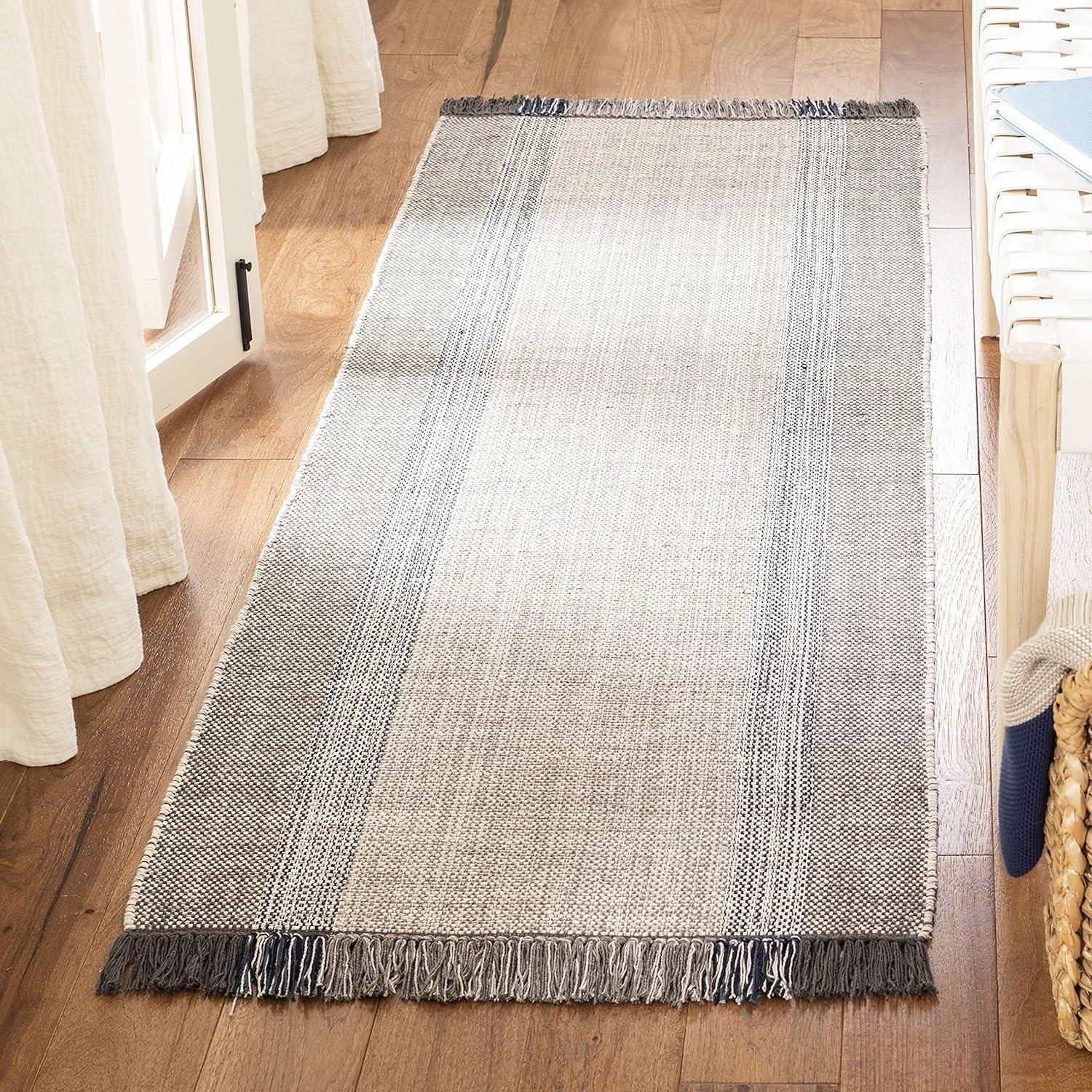 Montauk MTK301 Hand Woven Runner Rug - Blue/Grey - 2'3"x12' - Safavieh.