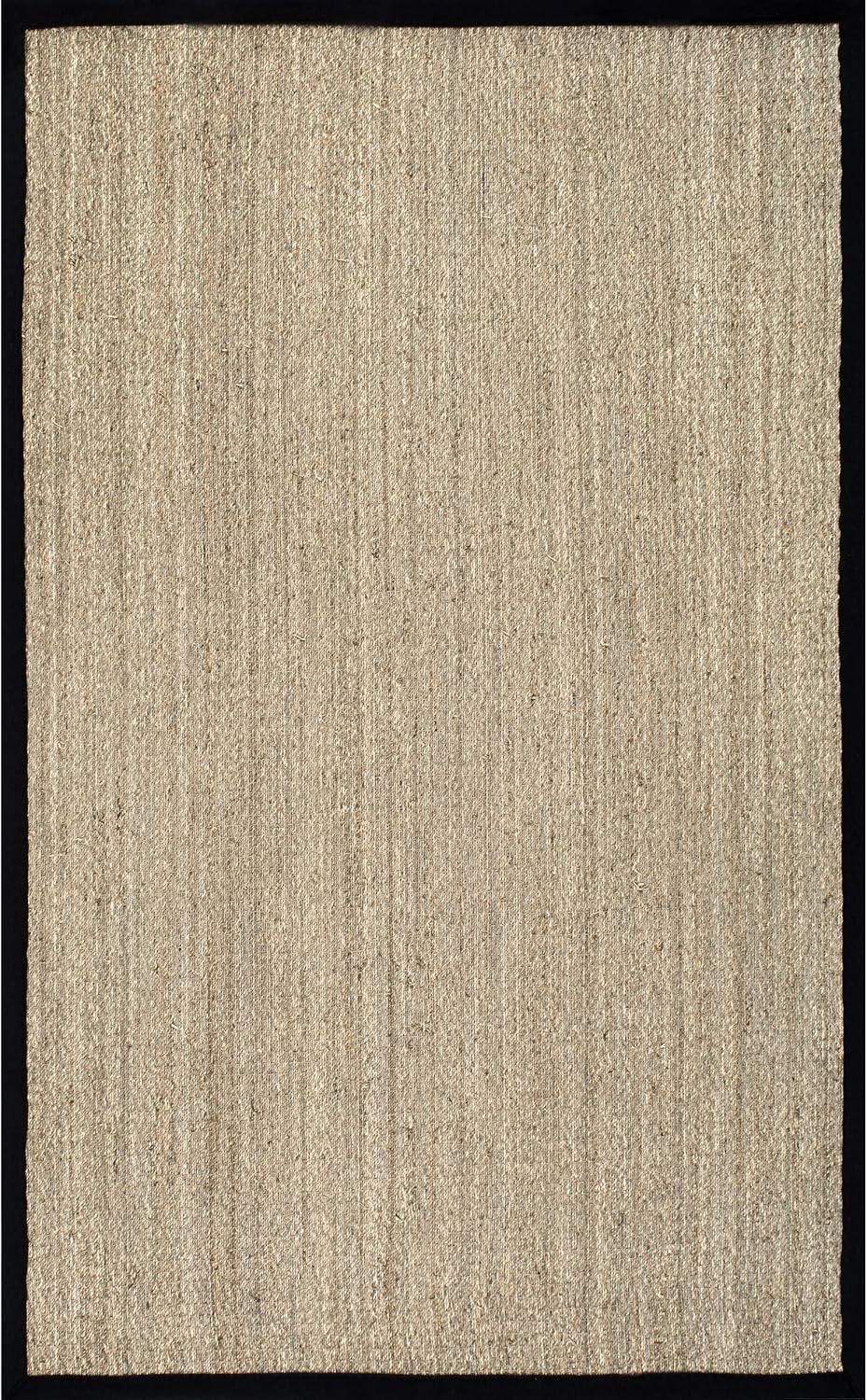 Elijah Black Seagrass 8' x 10' Easy-Care Area Rug