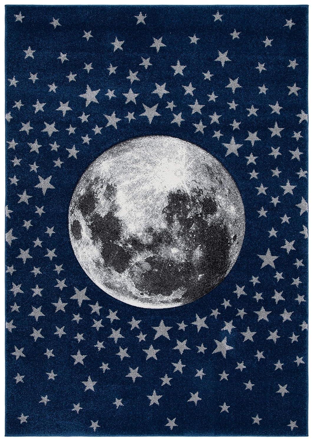 Carousel Kids CRK135 Power Loomed Area Rug - Navy/Grey - 5'3"x7'6" - Safavieh.