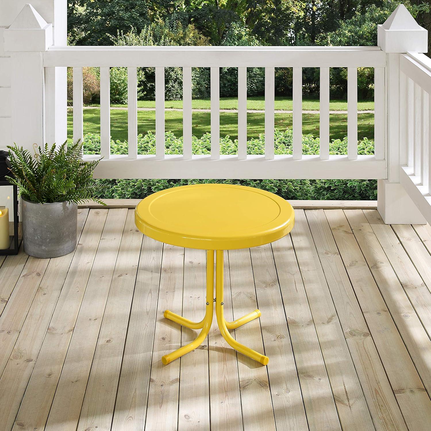 Crosley Retro Metal Patio Side Table