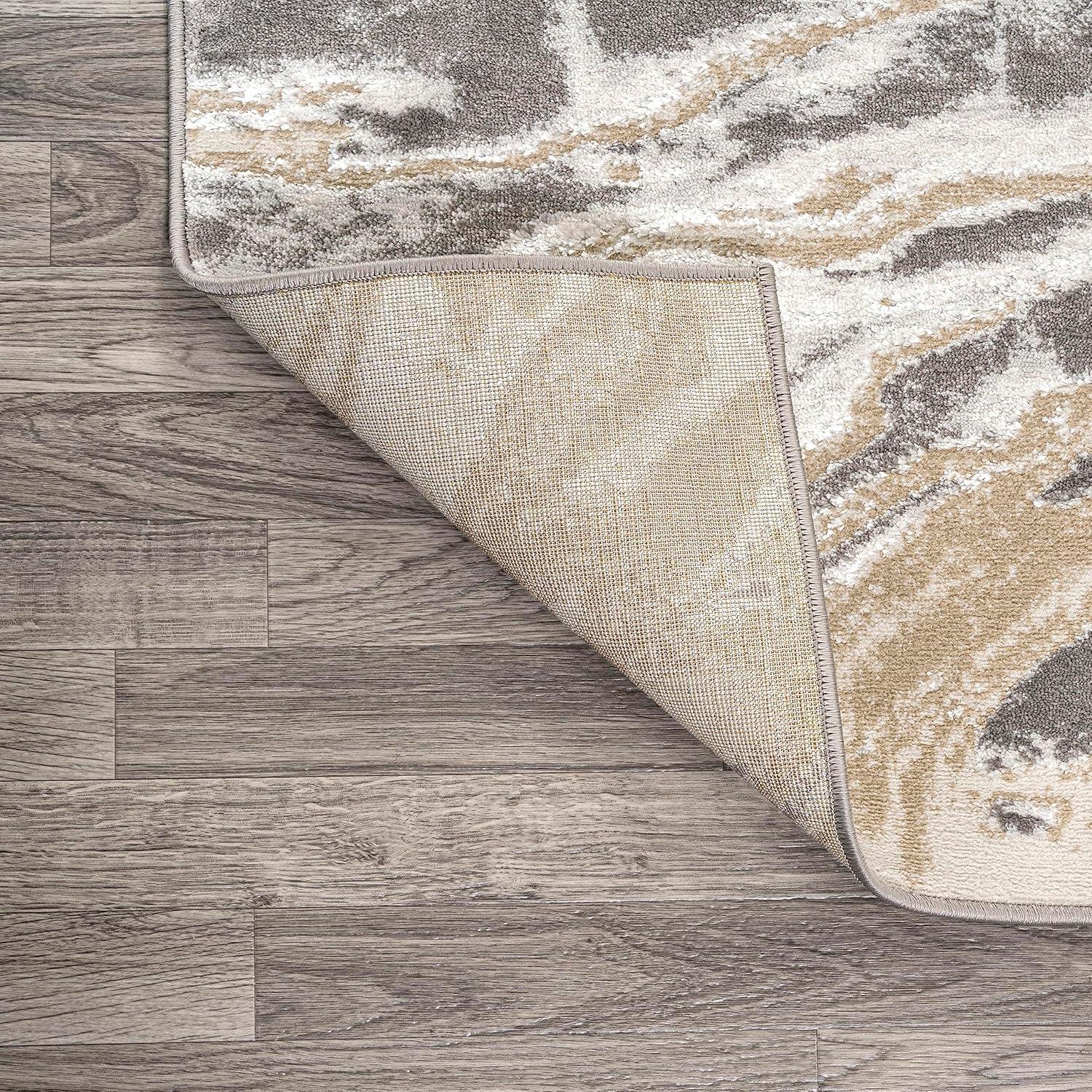 JONATHAN Y Swirl Marbled Abstract Beige/Ivory 5 ft. x 8 ft. Area Rug