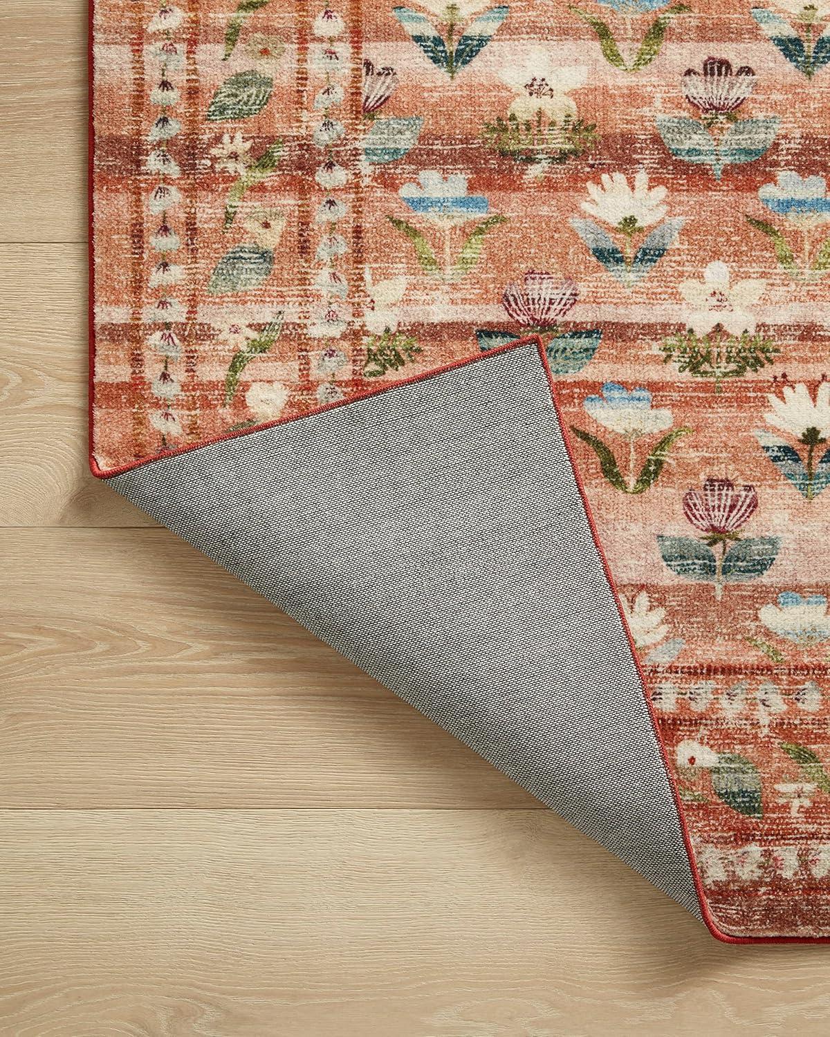 Rifle Paper Co. x Loloi Courtyard Terracotta Area Rug feat. CloudPile