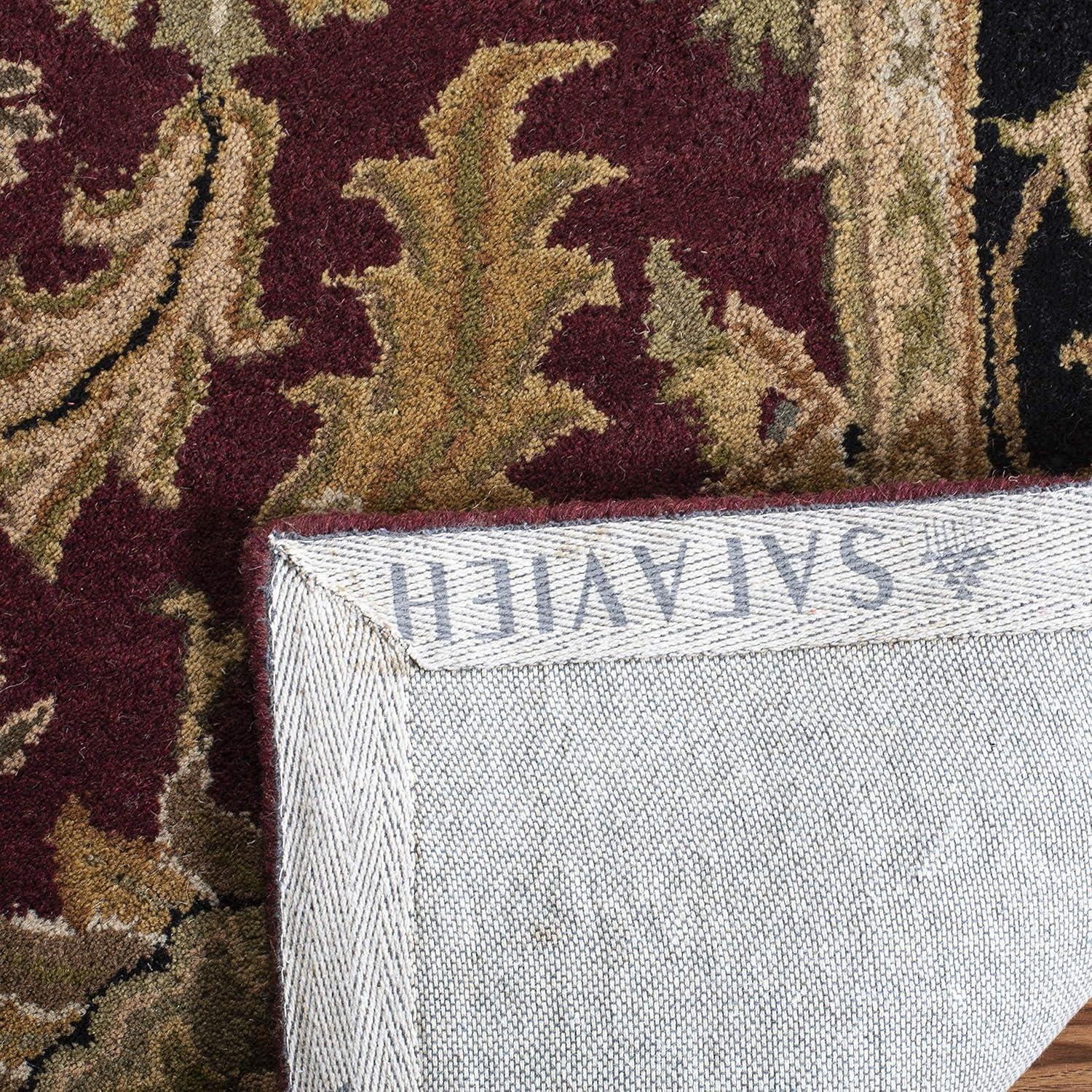 Heritage HG628 Hand Tufted Area Rug - Red/Ivory - 7'6"x9'6" Oval - Safavieh.
