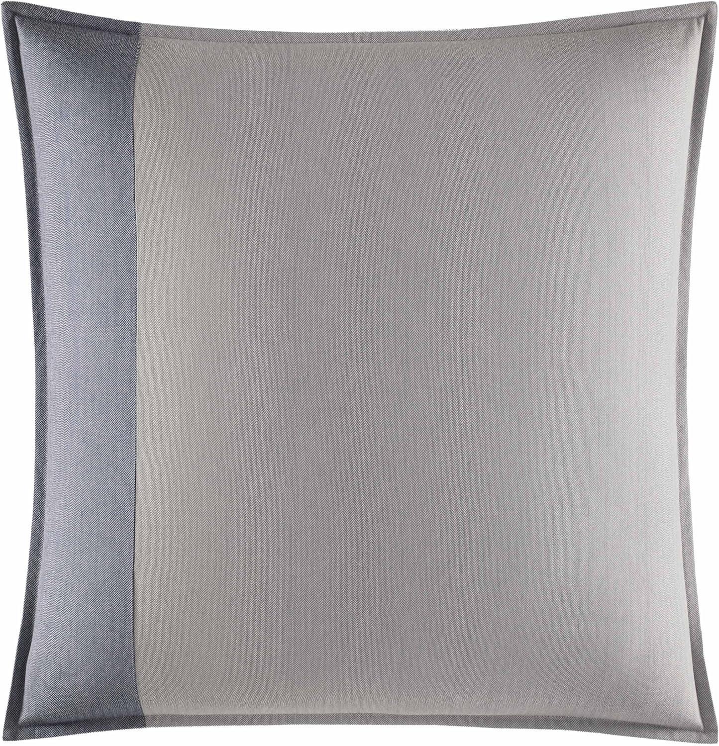 Fairwater Blue and Gray Cotton Euro Sham