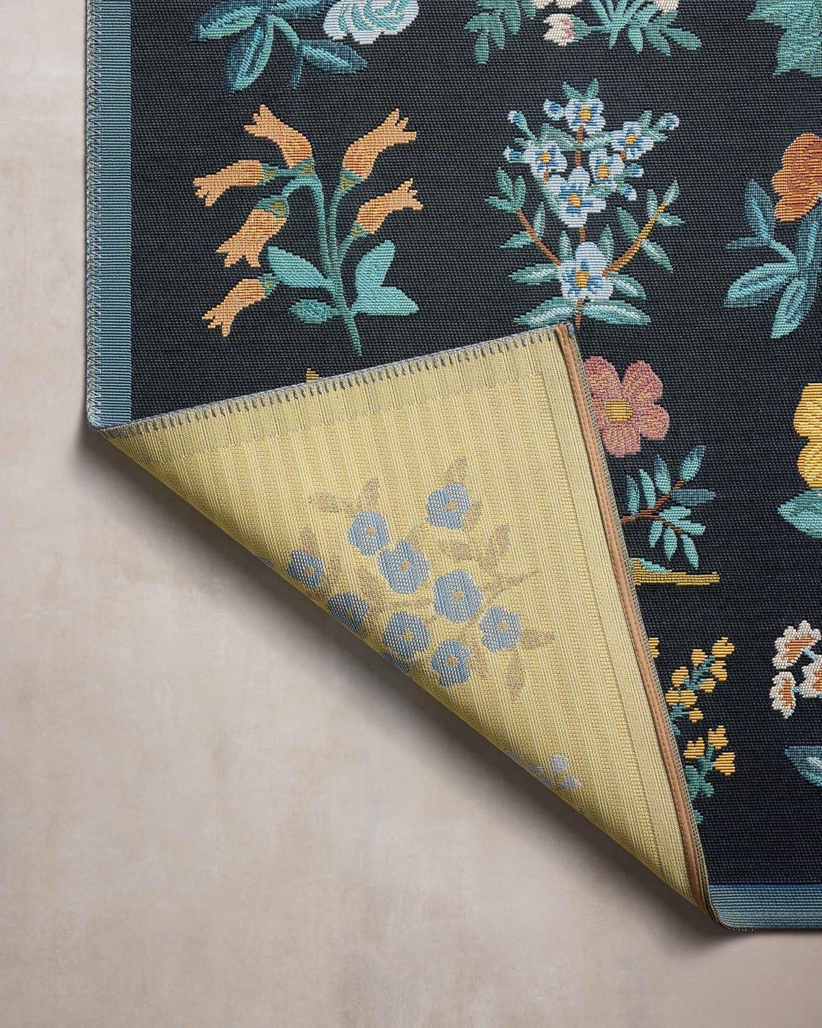 Rifle Paper Co. x Loloi Rifle Paper Co. x Loloi Perennial Black / Navy Indoor / Outdoor Area Rug