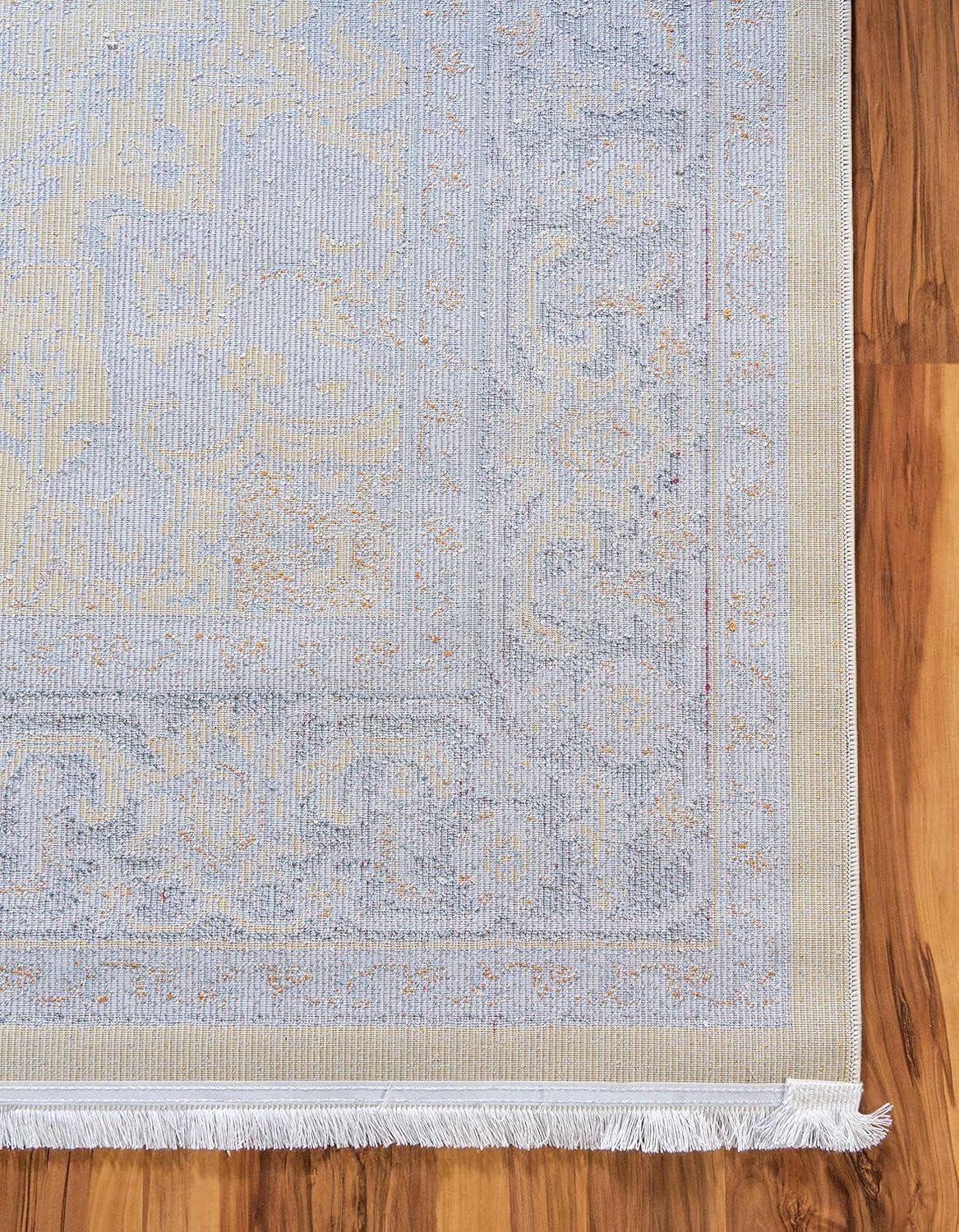 Unique Loom Baracoa Collection Area Rug - Prado (4' 3" x 6' 1" Rectangle Yellow/Ivory)