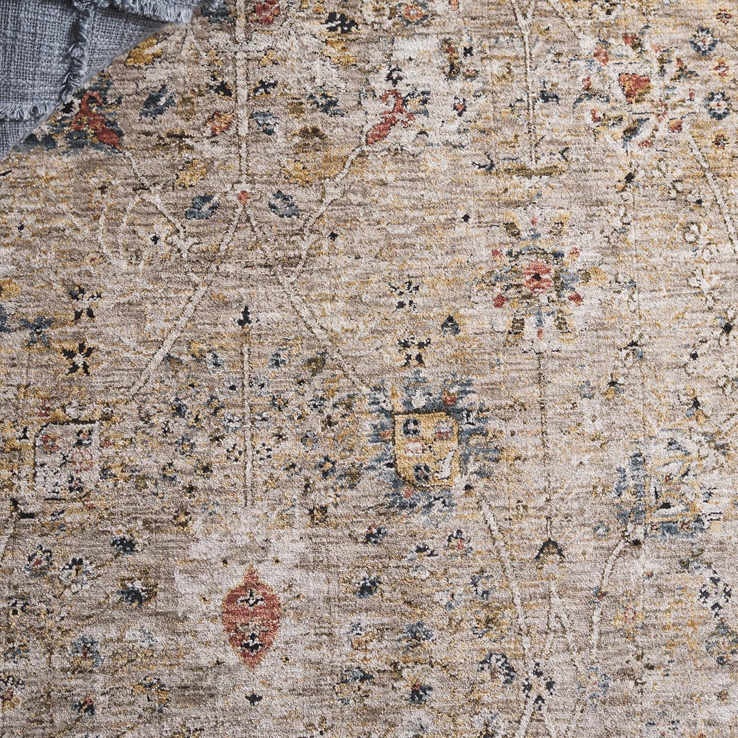 Silverado SVD112 Power Loomed Area Rug - Beige/Rust - 4'x6' - Safavieh.