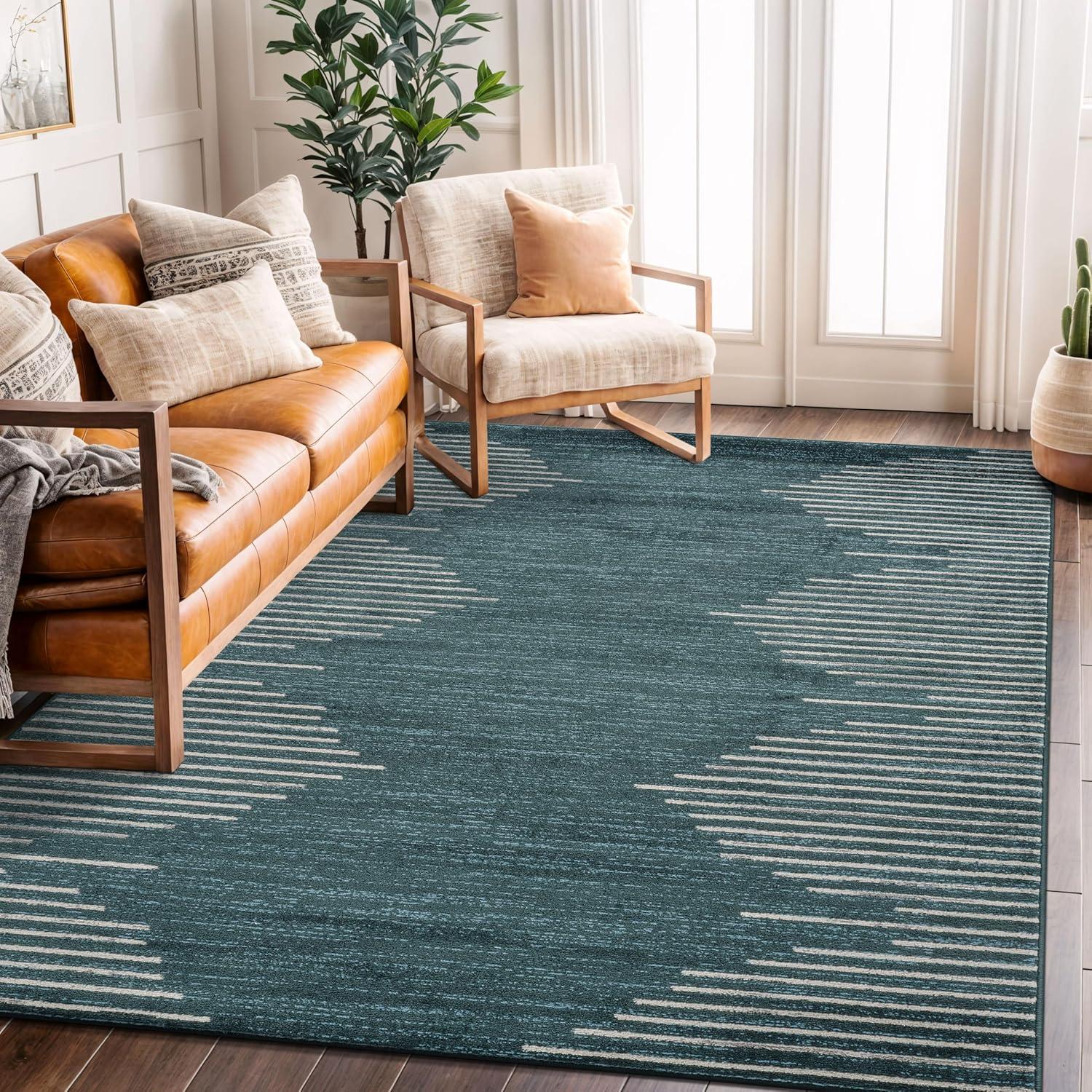 World Rug Gallery Bohemian Stripe Area Rug