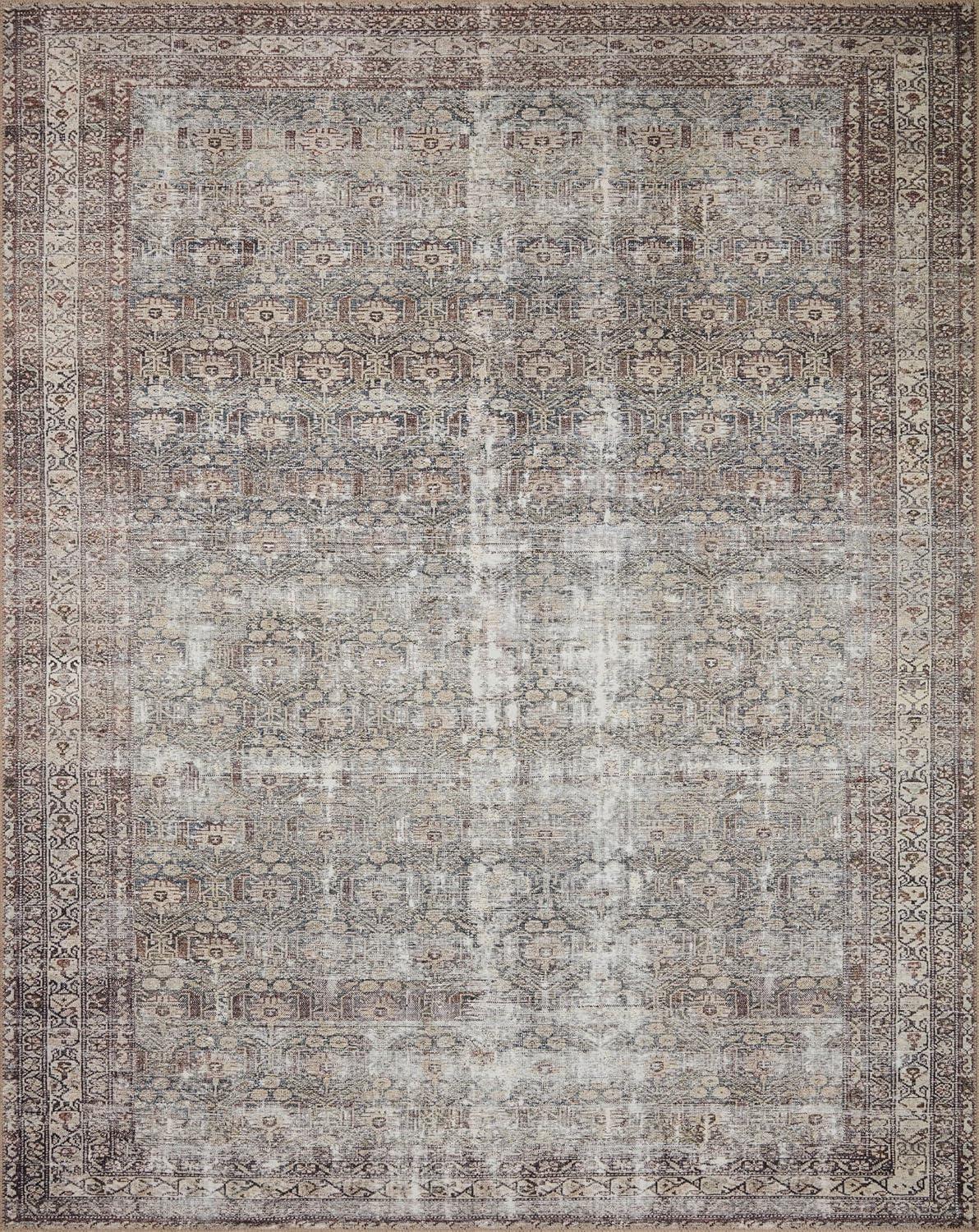 Georgie Moss and Bark 5' x 7'6" Stain-Resistant Area Rug