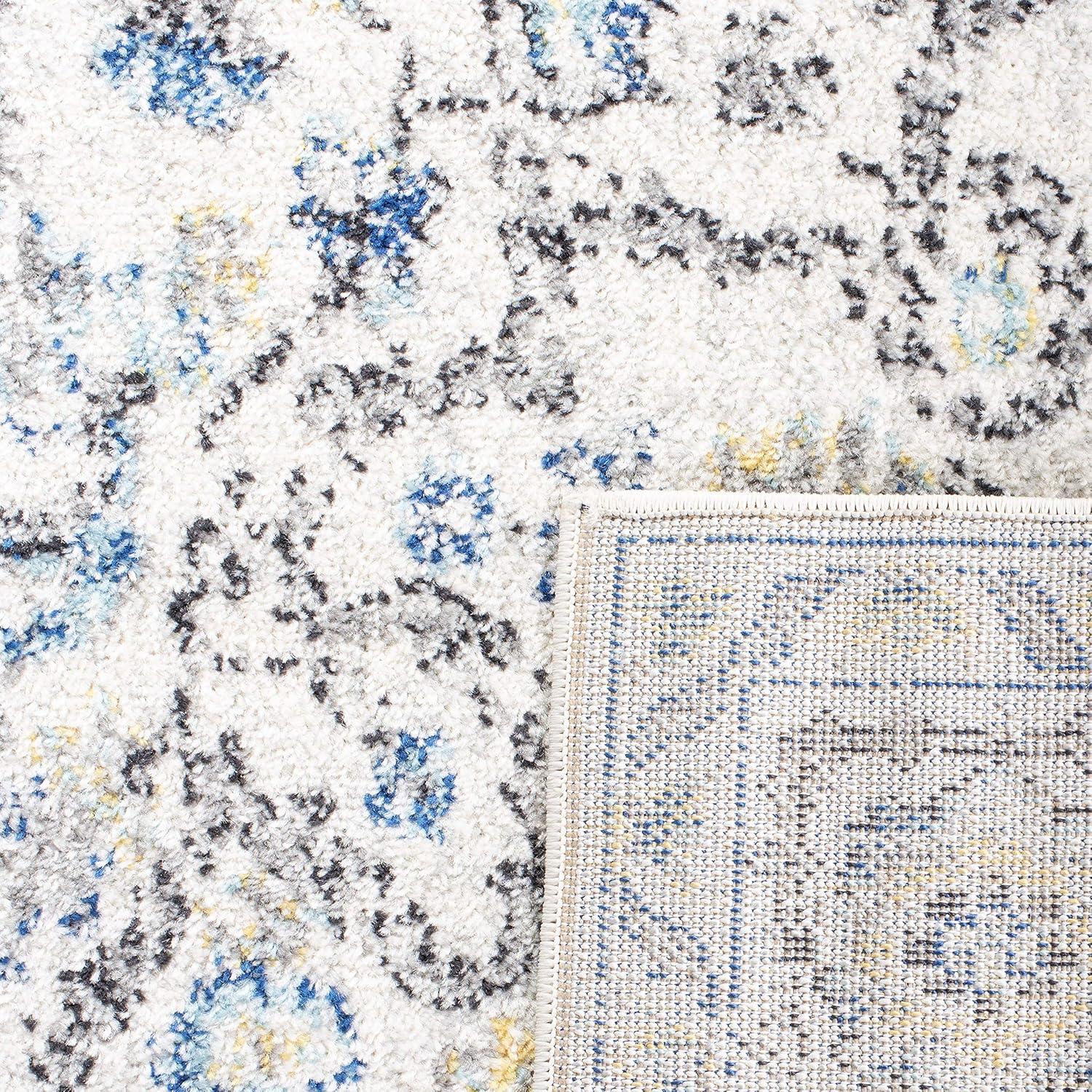 Madison MAD603 Power Loomed Indoor Area Rug - Turquoise/Ivory - 6'7"x9'2" - Safavieh