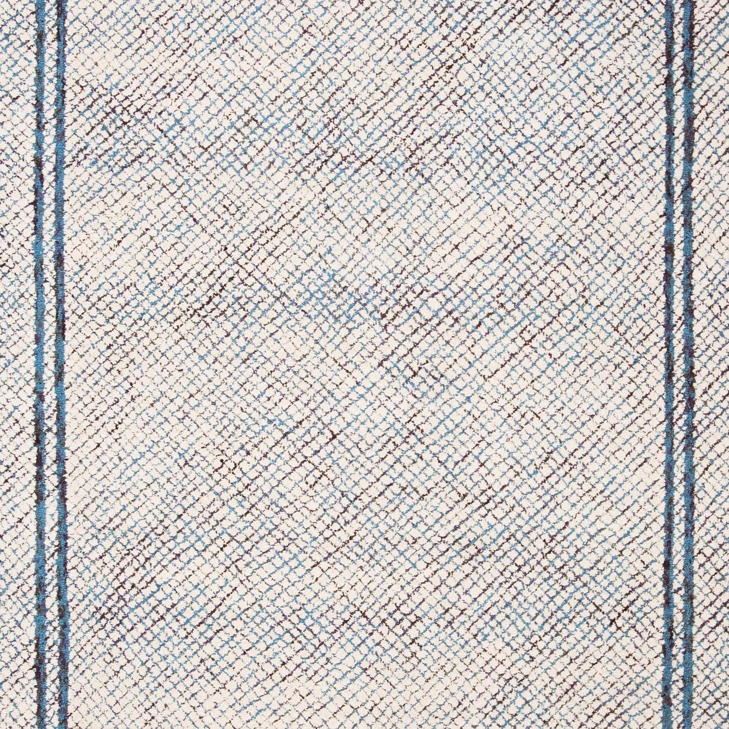 Abstract ABT341 Hand Tufted Area Rug - Ivory/Navy - 5'x8' - Safavieh .