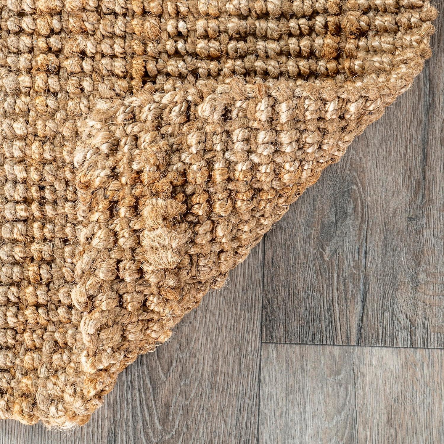 nuLOOM Ashli Solid Farmhouse Jute Area Rug