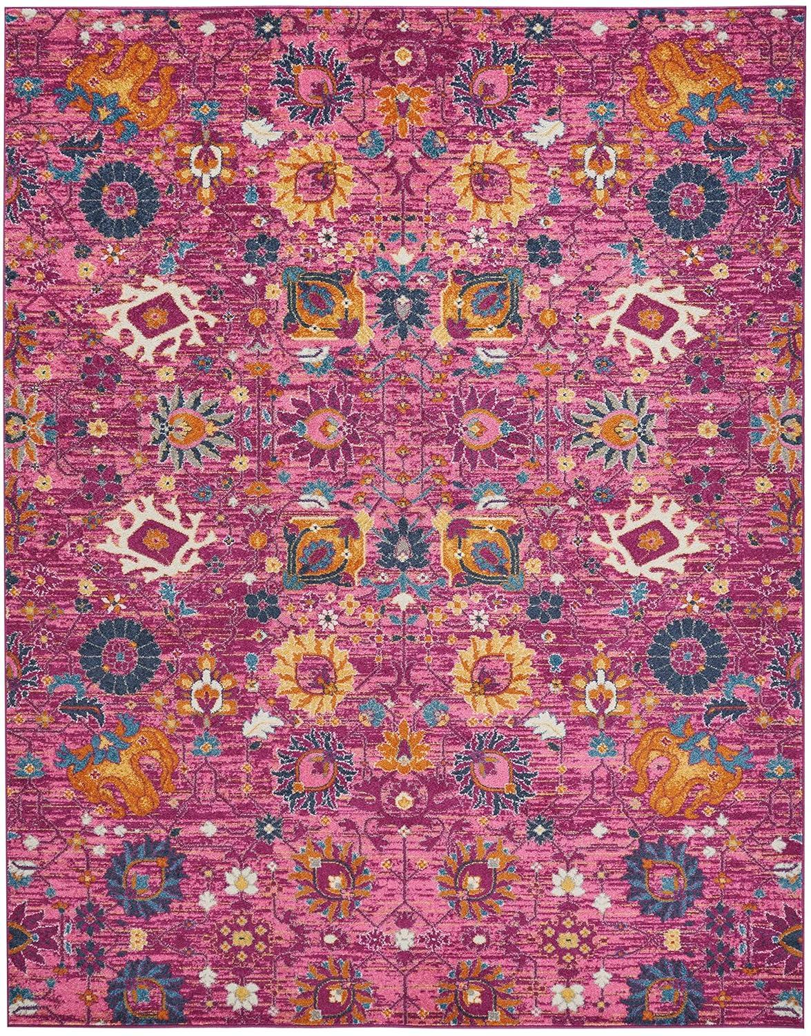 Nourison Passion Bohemian Indoor Rug Fuchsia 8' x 10'